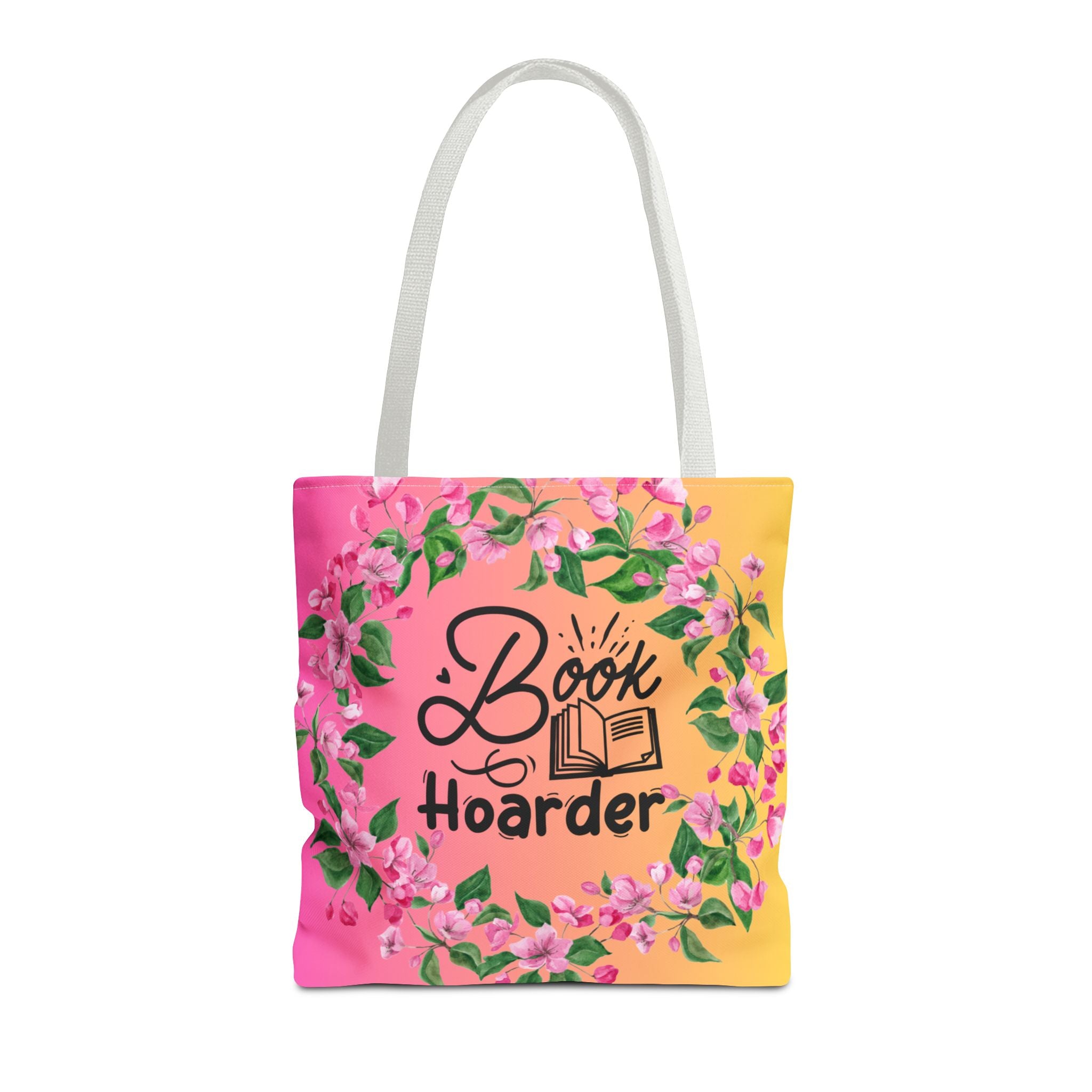 💖 60s–90s Book Hoarder Retro Tote Bag – Bright Pink & Yellow