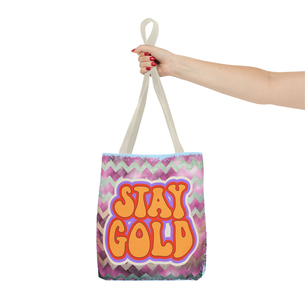 🌟 70s “Stay Gold” Retro Tote Bag