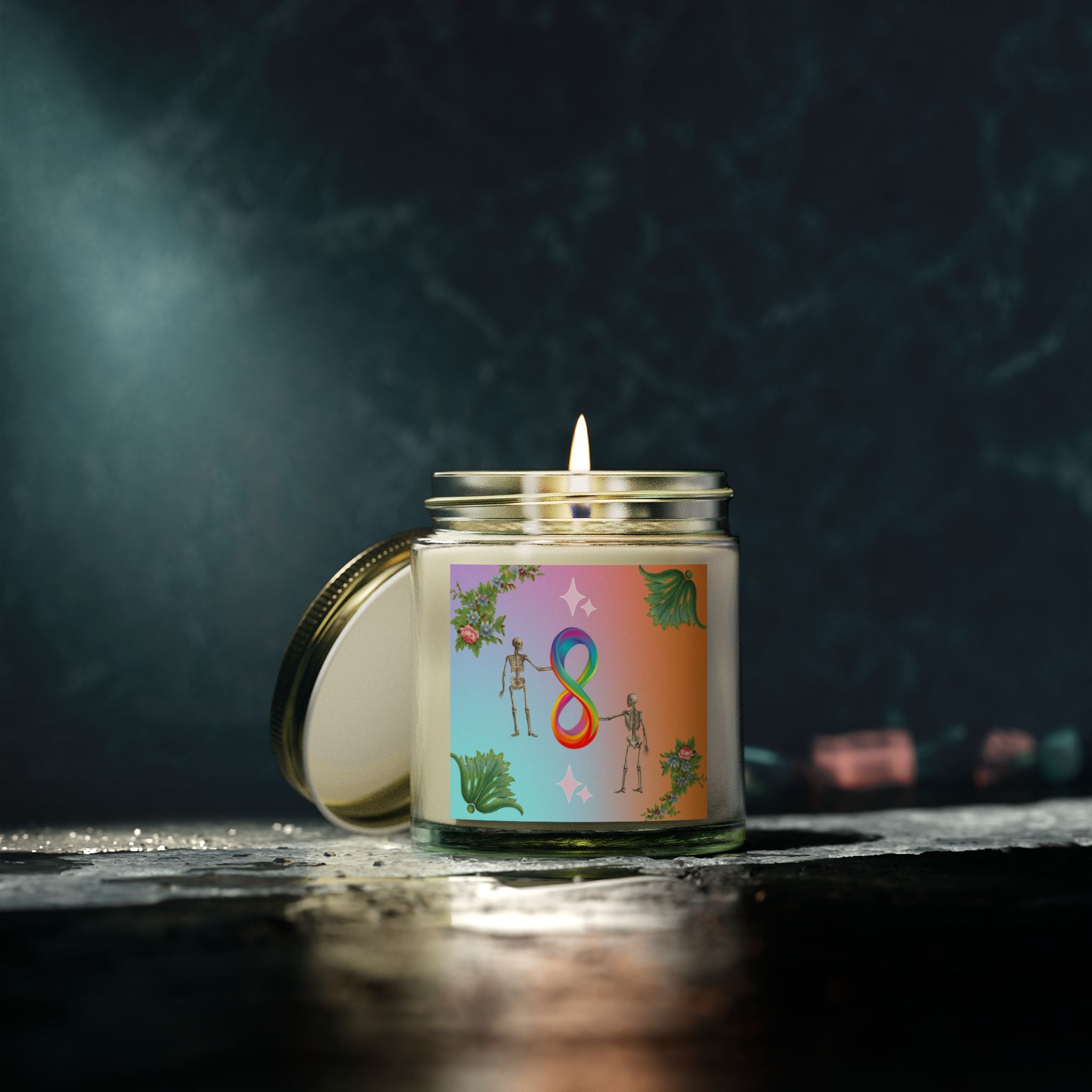 💀 Infinite Skellie Floral Candle