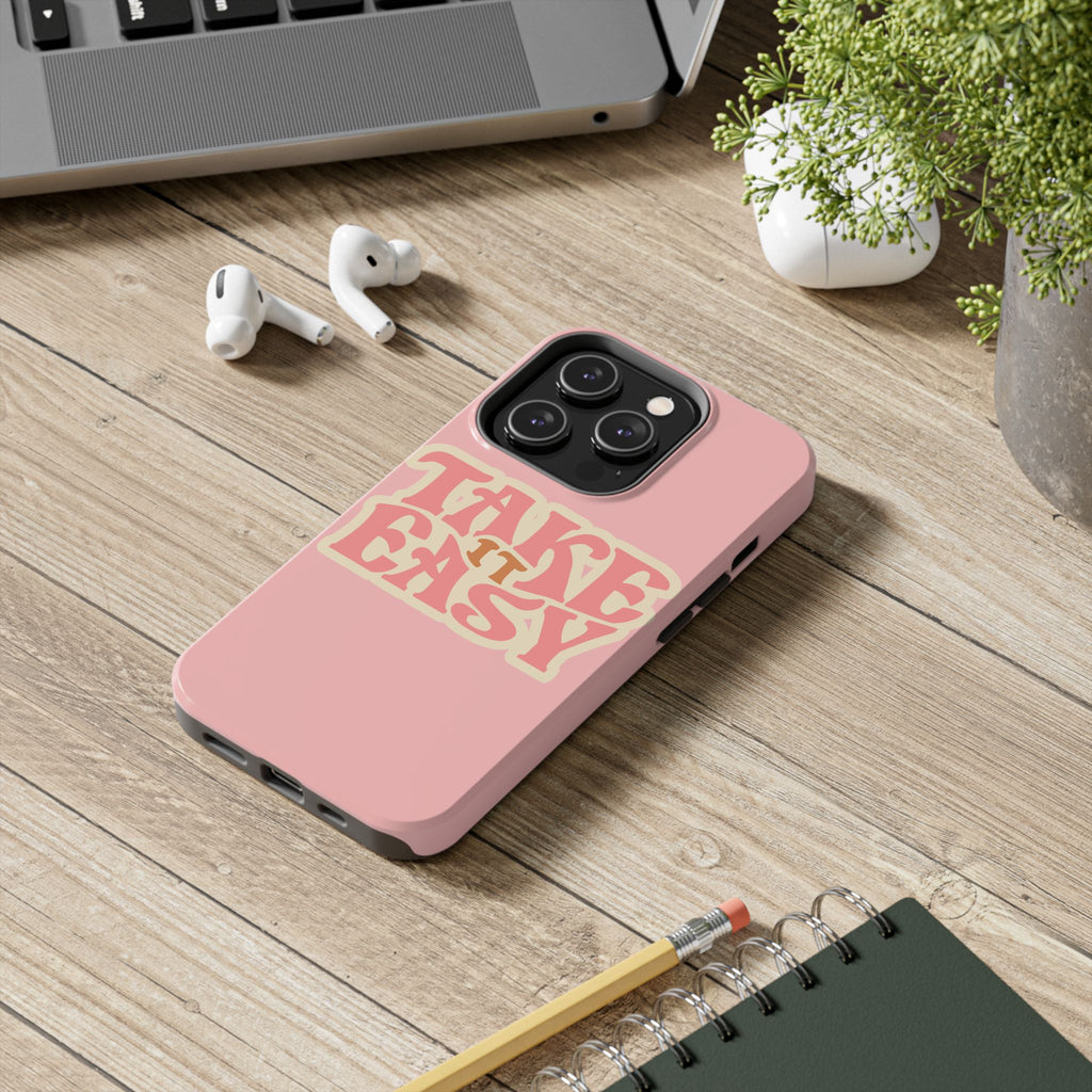 60s Pink Take It Easy Phone Case 🌸✌️📱