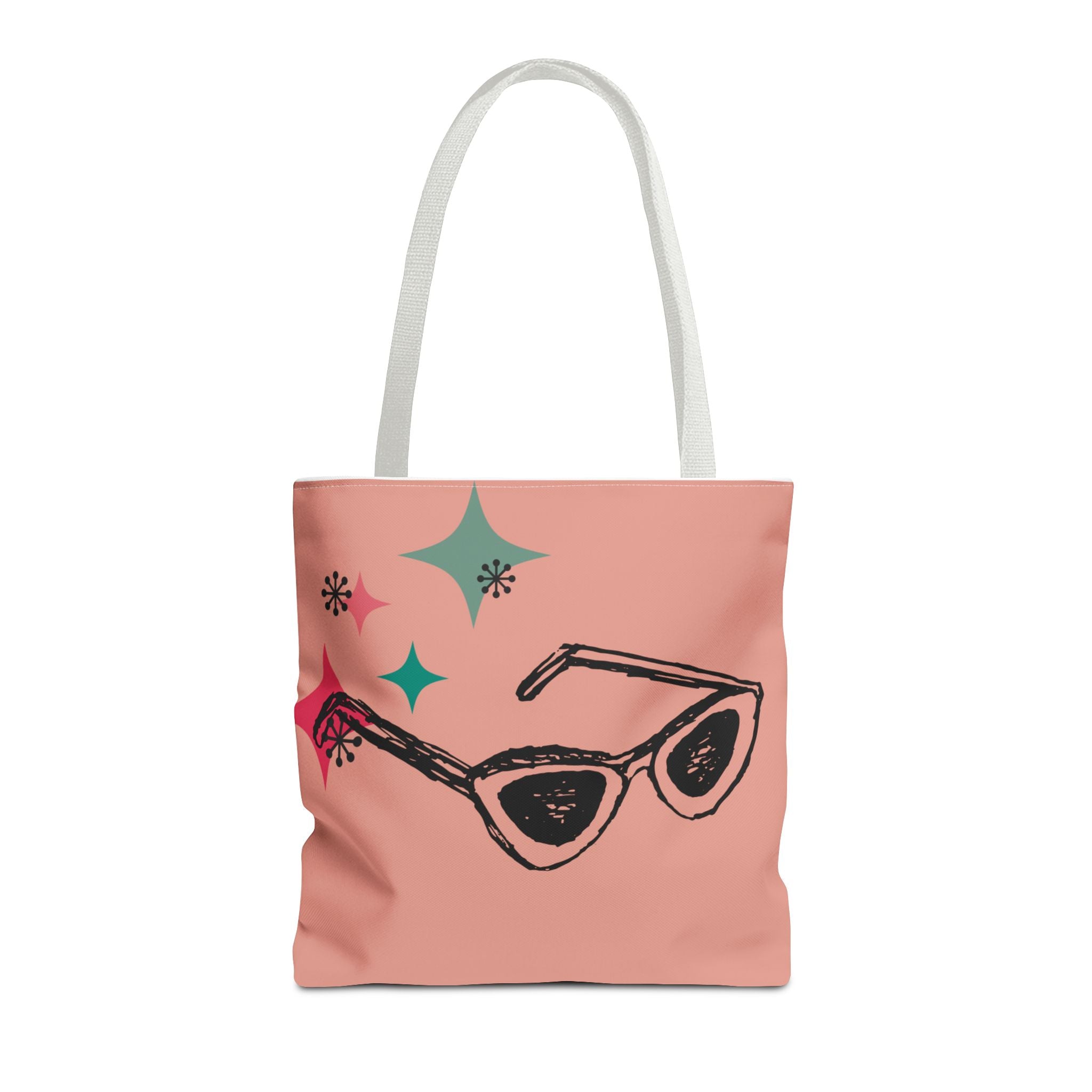 🕶️ 50s Retro Peachy Tote Bag