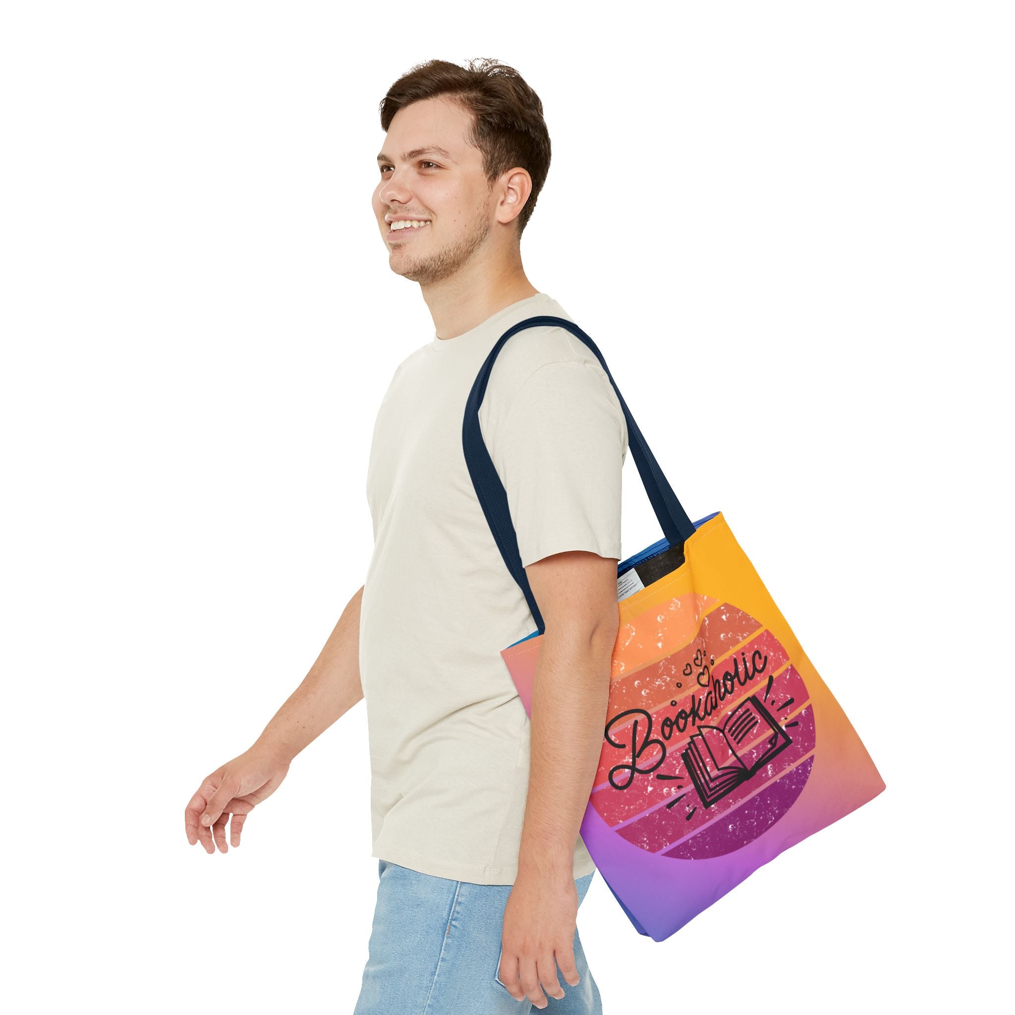 📚 60s Bookaholic Retro Tote Bag