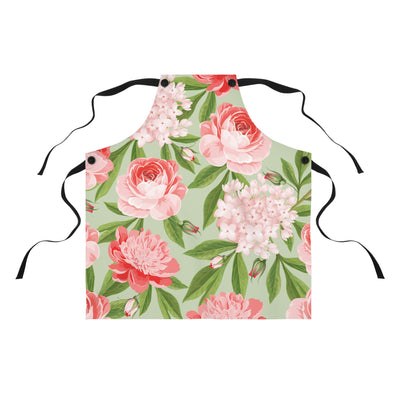 50s–60s Floral Botanical Cooking Apron 🌸🌿👩‍🍳