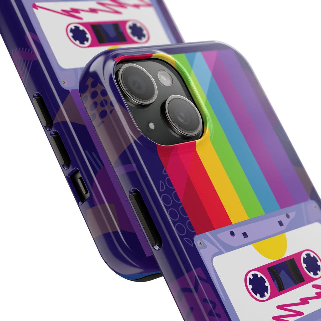 80s–90s Cassette Rainbow Phone Case 📼🌈📱