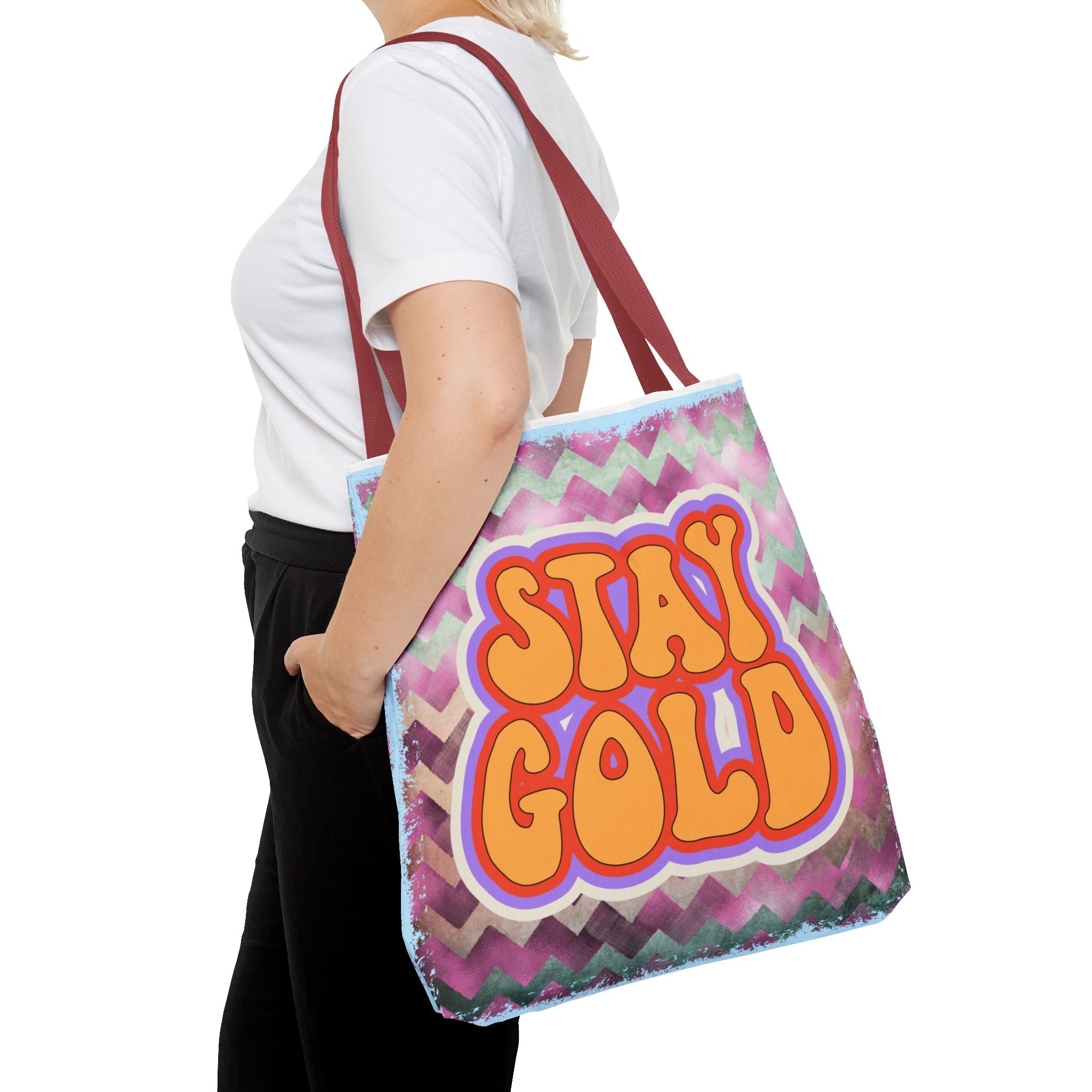 🌟 70s “Stay Gold” Retro Tote Bag