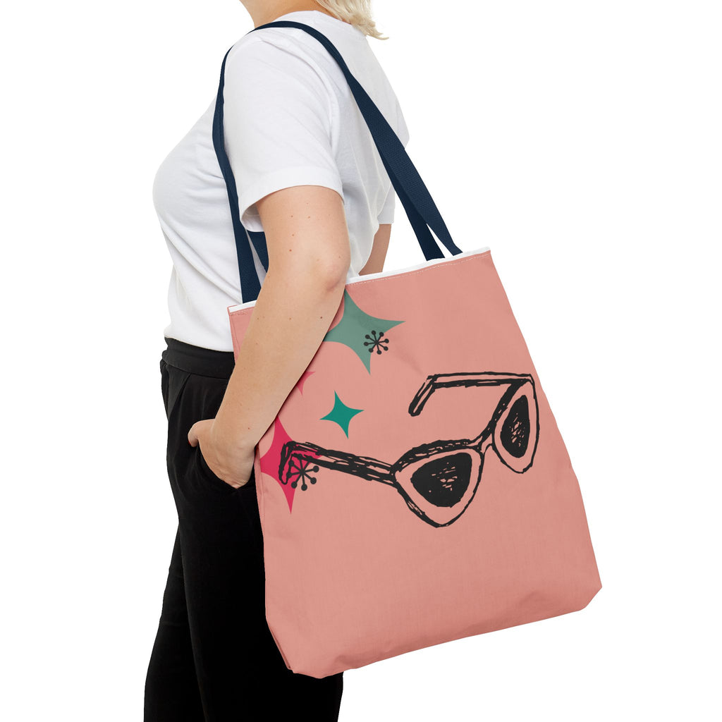 🕶️ 50s Retro Peachy Tote Bag