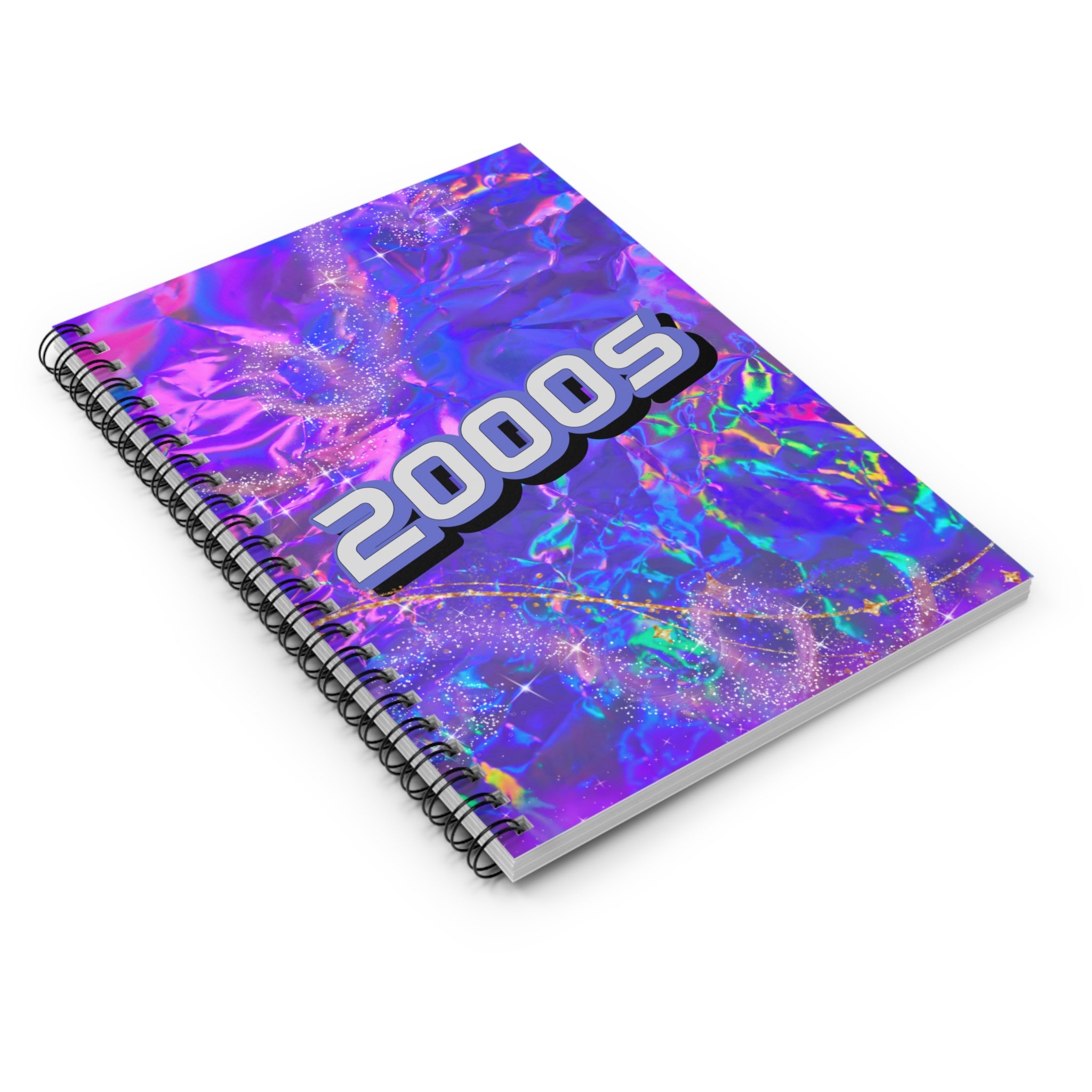 ✨💜 2000s Glitter Shine Journal – Purple & Blue Vibes 🌌💖
