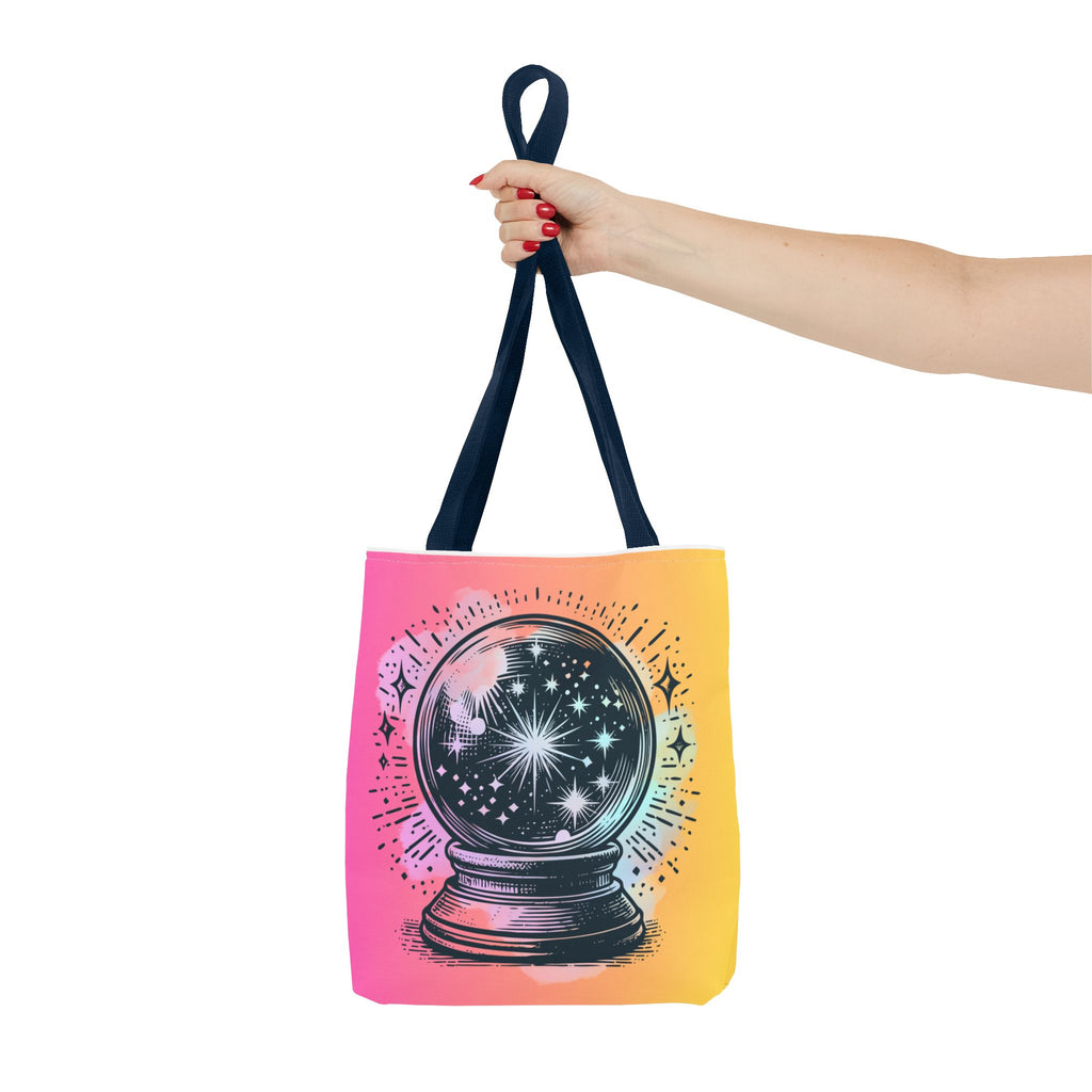 🔮✨ 70s Crystal Ball Mystical Tote Bag 🌼🌙