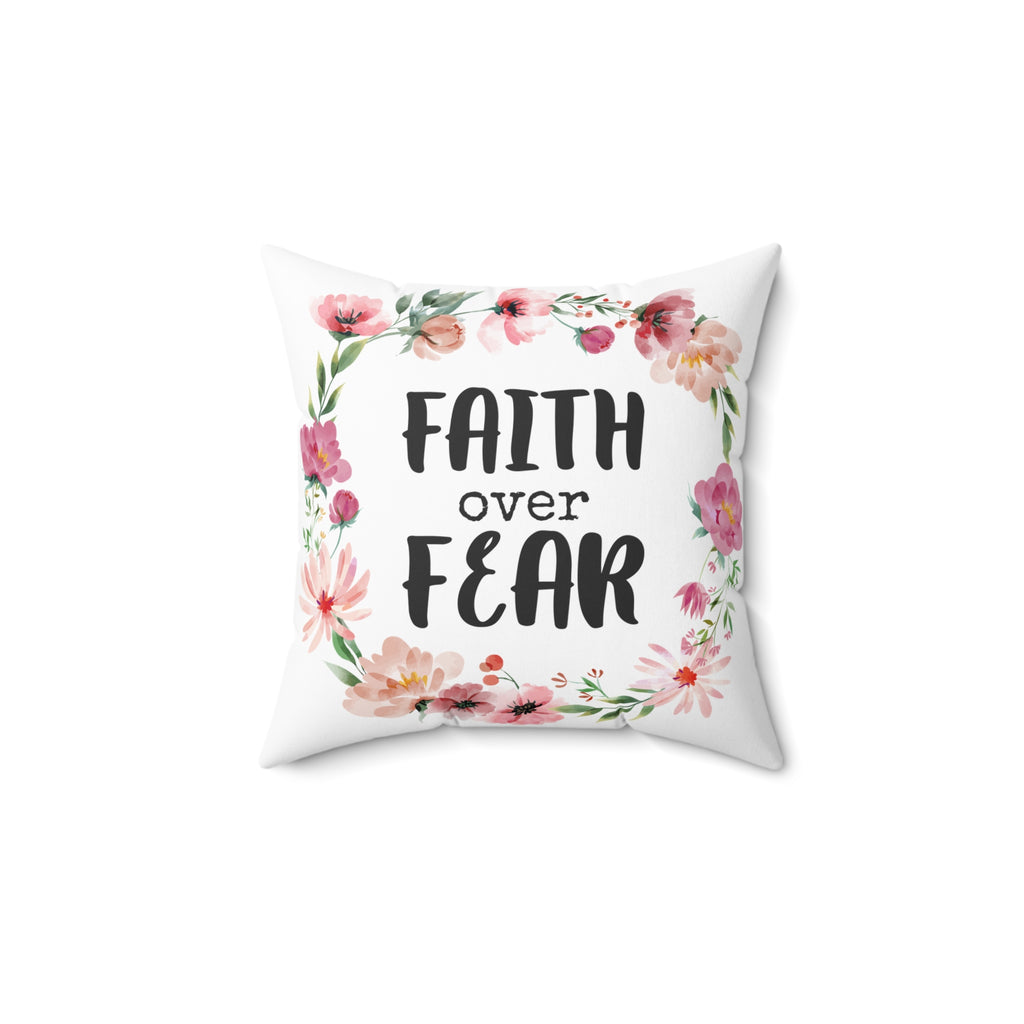 Faith Over Fear 90s Mood Pillow