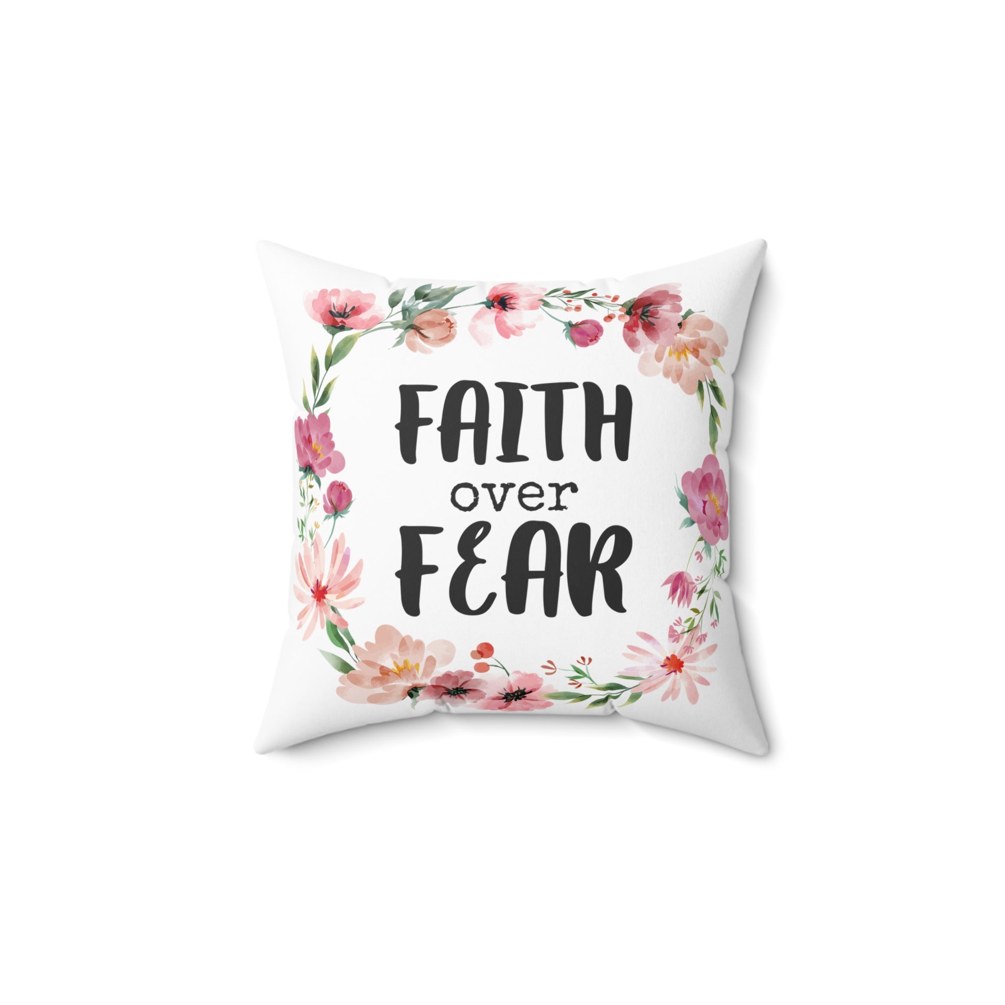 Faith Over Fear 90s Mood Pillow