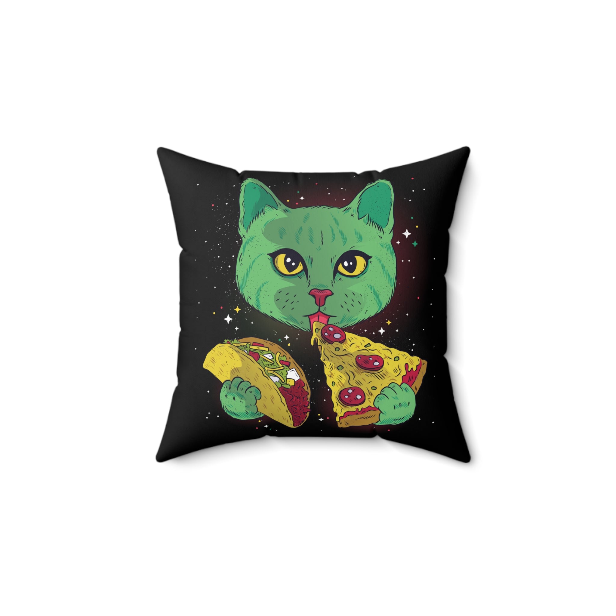 Kosmic Y2K Kitty Pillow