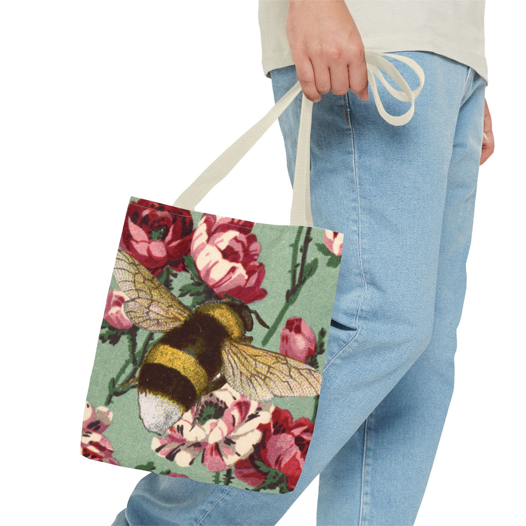 🐝🌼 60s Bumble Bee Floral Tote Bag 🌸✨