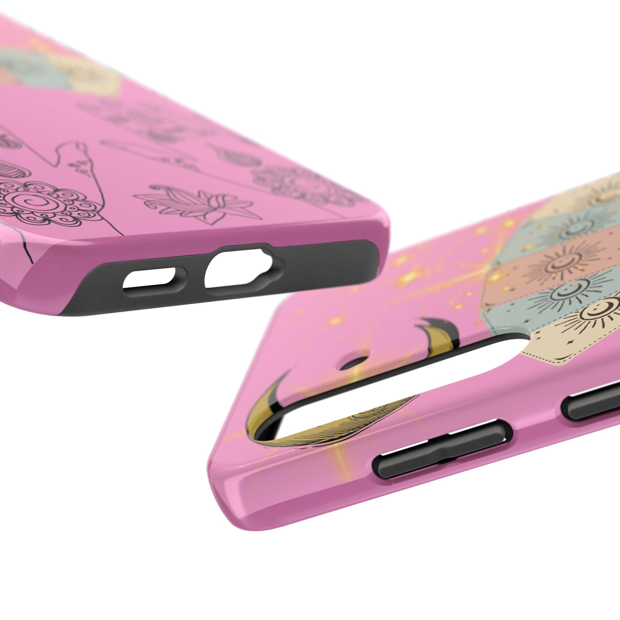 60s–70s Mystical Tarot Henna Hands Phone Case 🔮📱