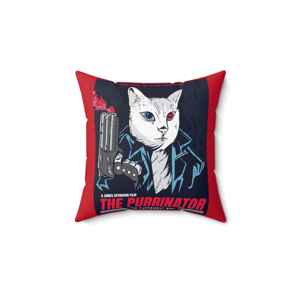 The Purrinator Nostalgia 80s 90s Pillow