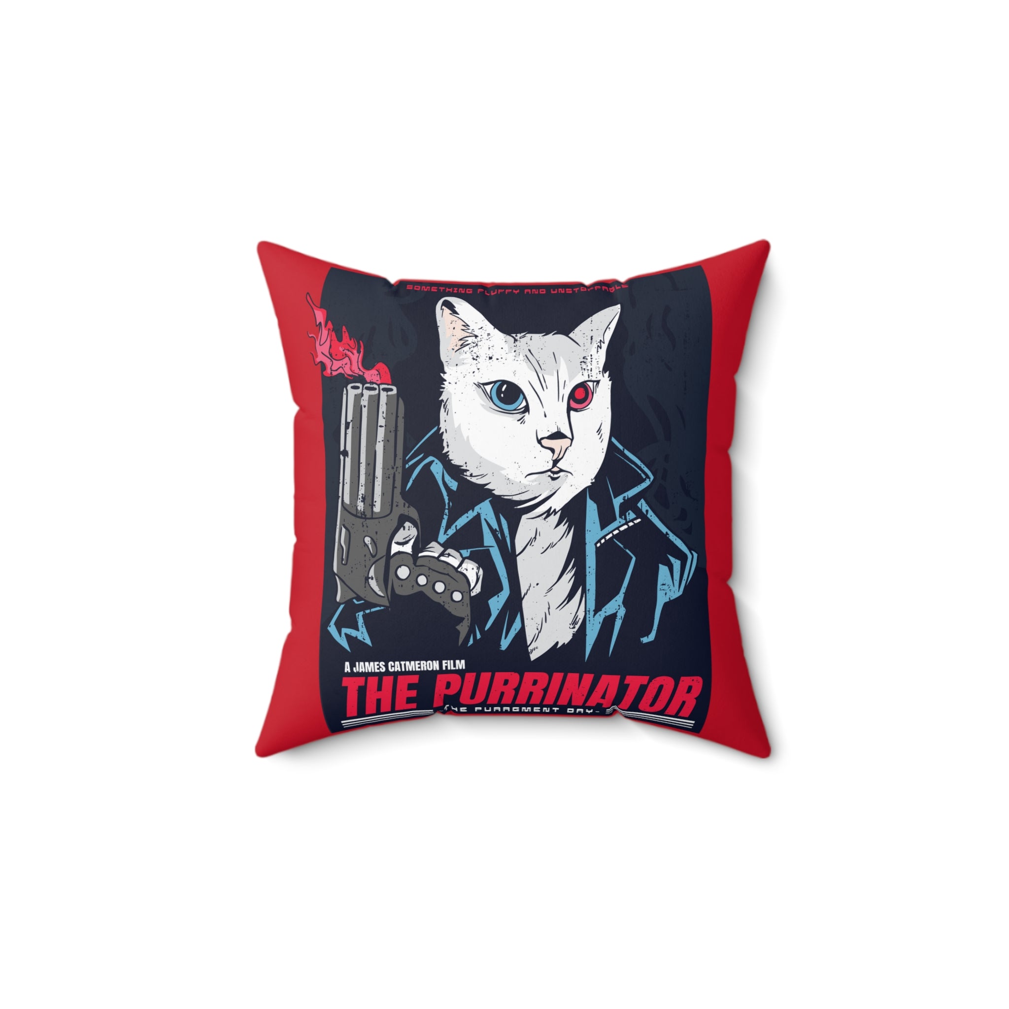 The Purrinator Nostalgia 80s 90s Pillow