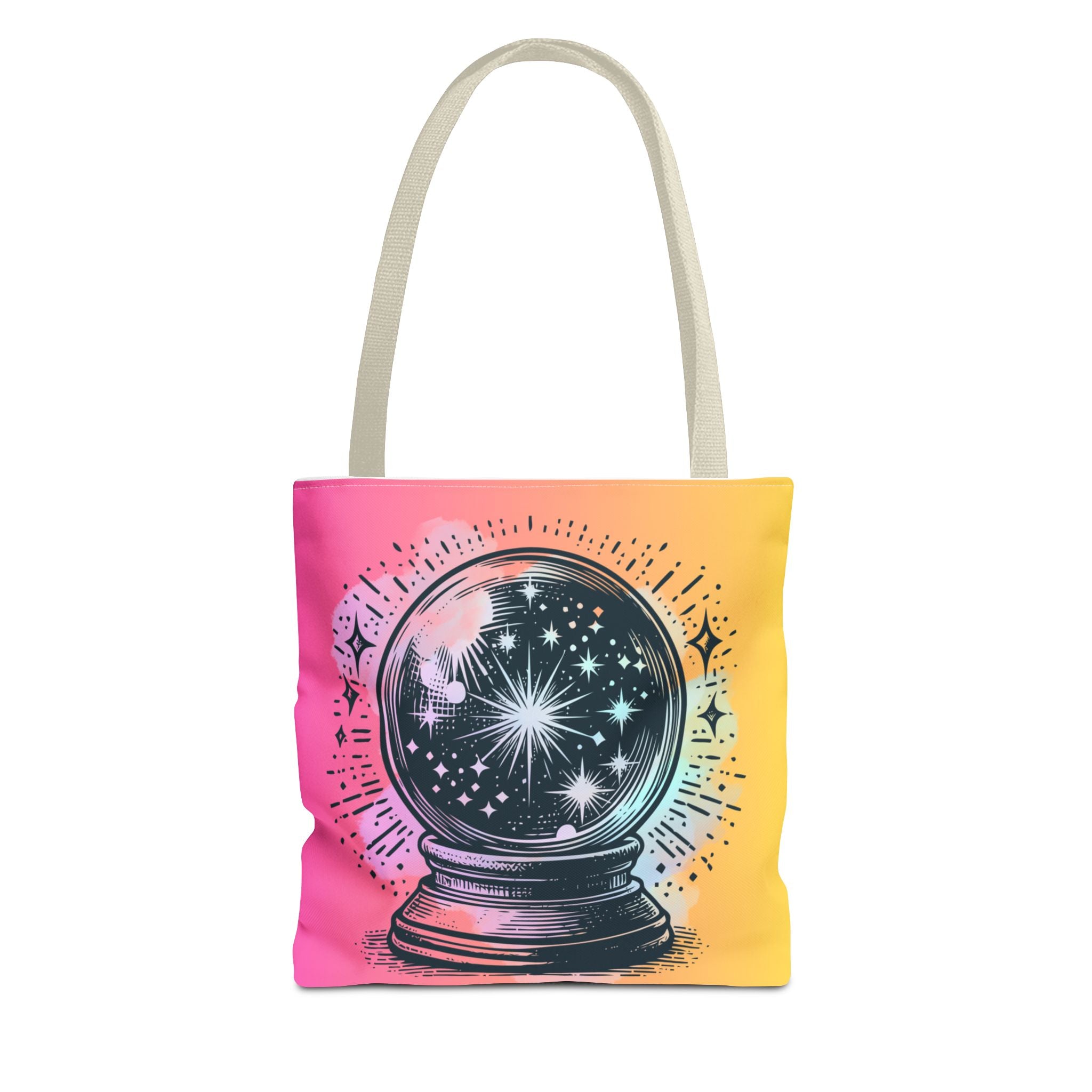 🔮✨ 70s Crystal Ball Mystical Tote Bag 🌼🌙