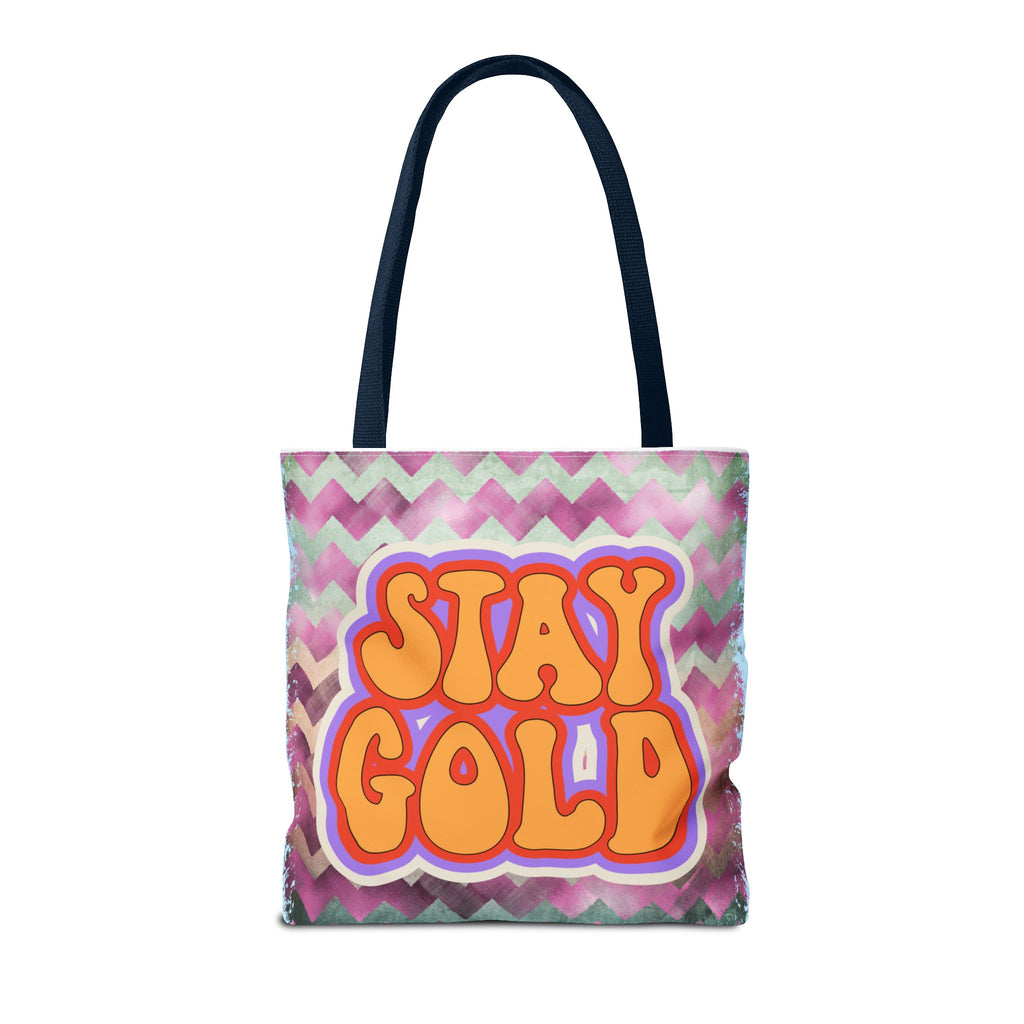 🌟 70s “Stay Gold” Retro Tote Bag