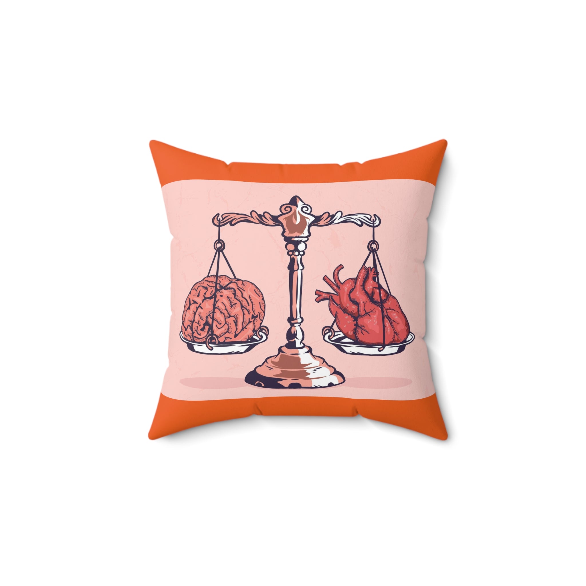 The Heart and the Brain 60s Mood Pillow
