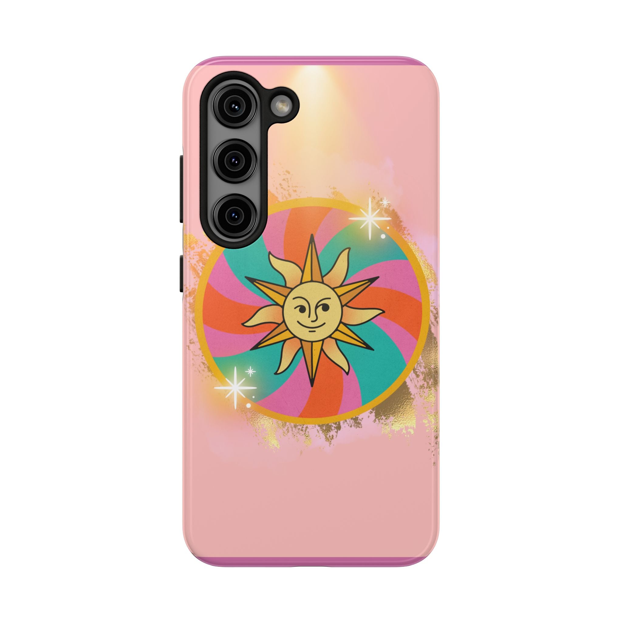 70s Sunshine Tarot Gold Mystical Phone Case 🔮☀️📱