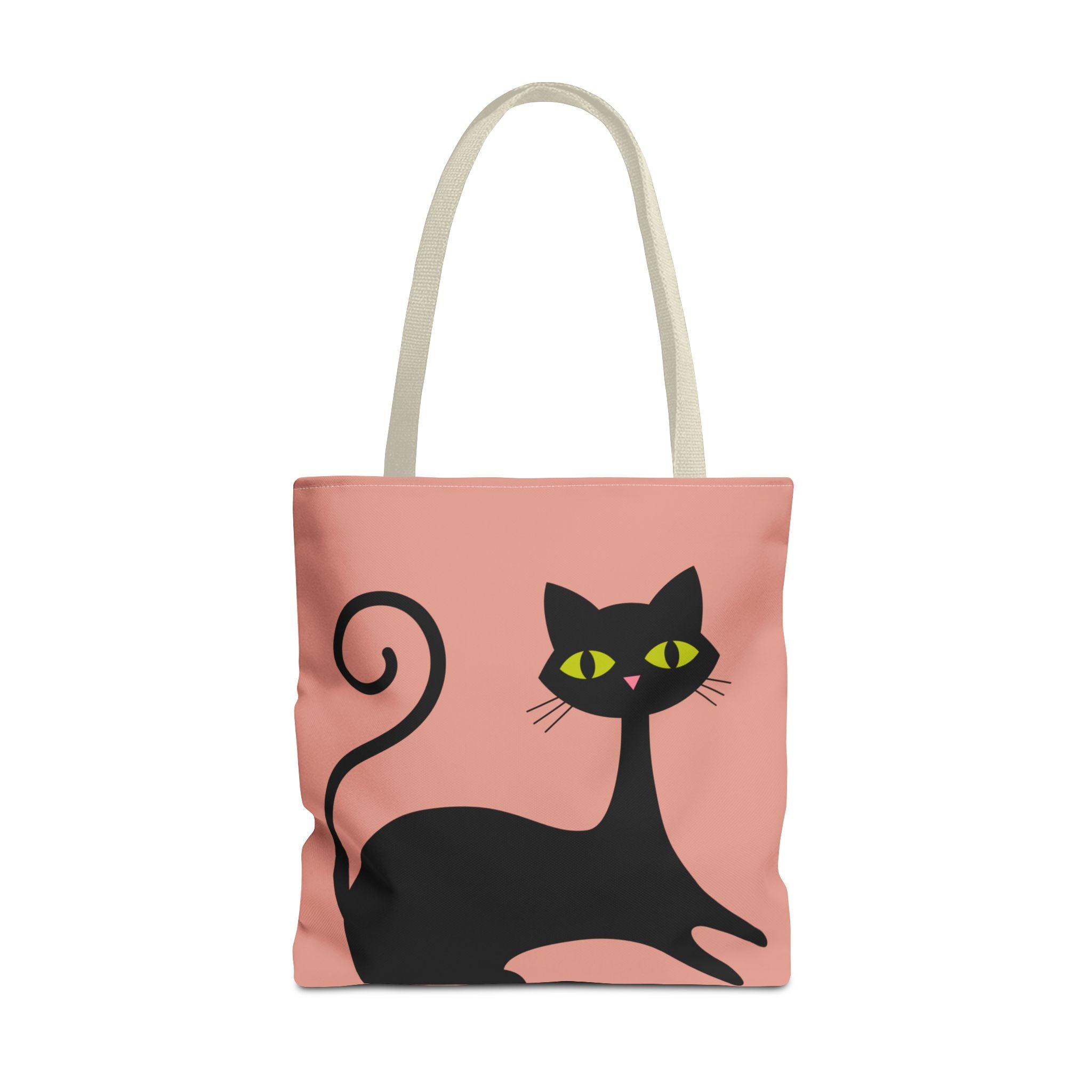 🐱 50s Retro Cat & Clock Tote Bag
