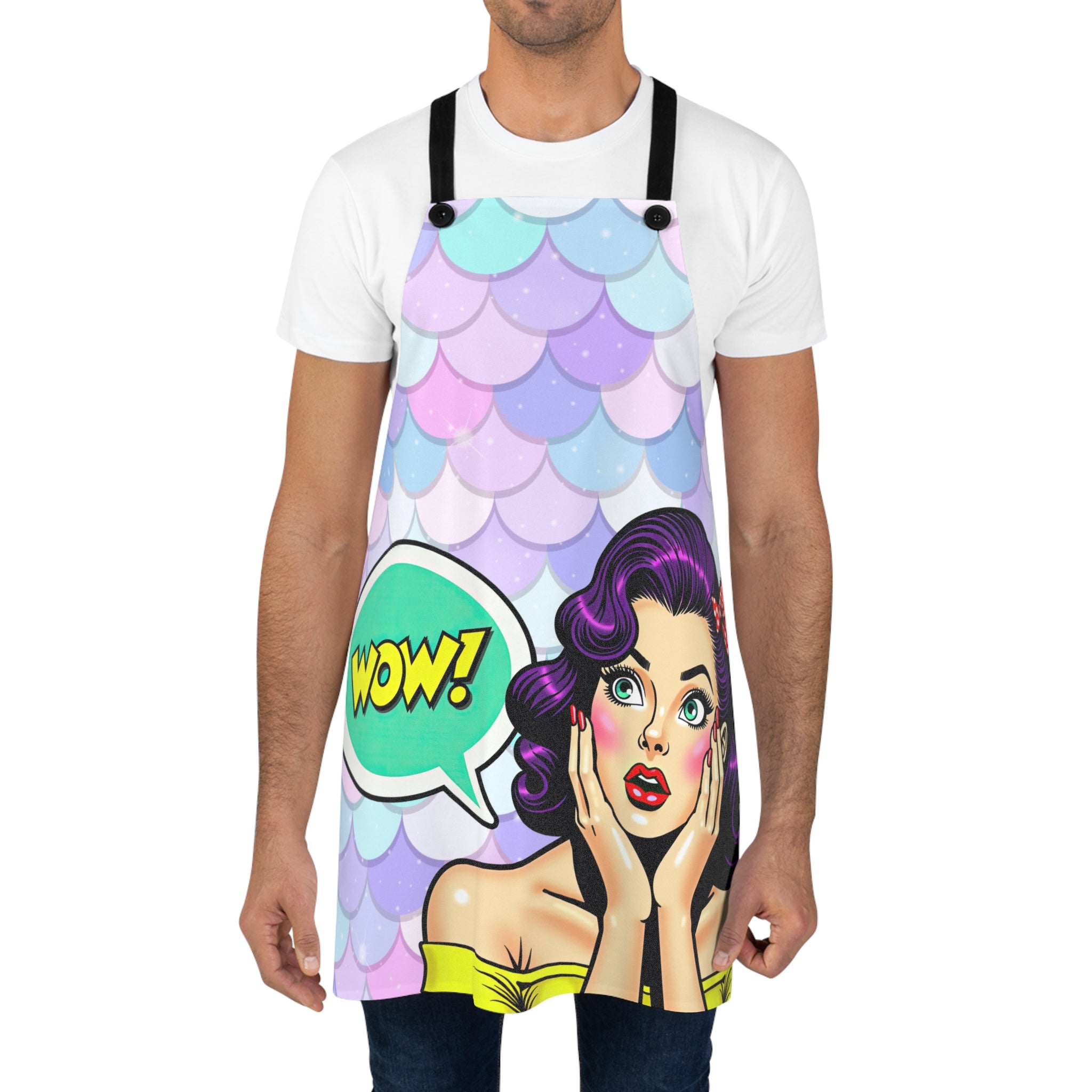 60s Comic Book “Wow” Pinup Cooking Apron 💥👩‍🍳