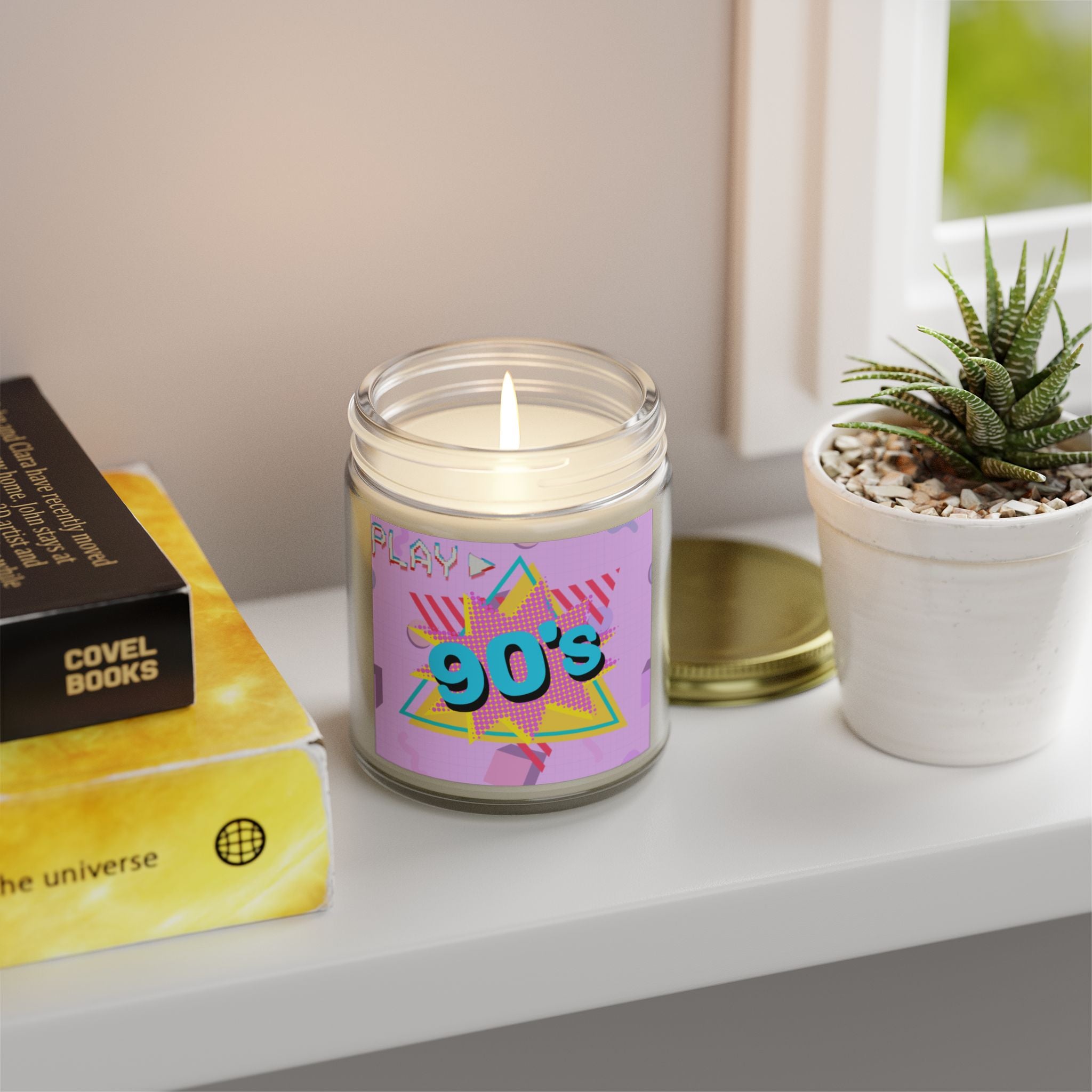 90s Play Button Candle 📼🕯️