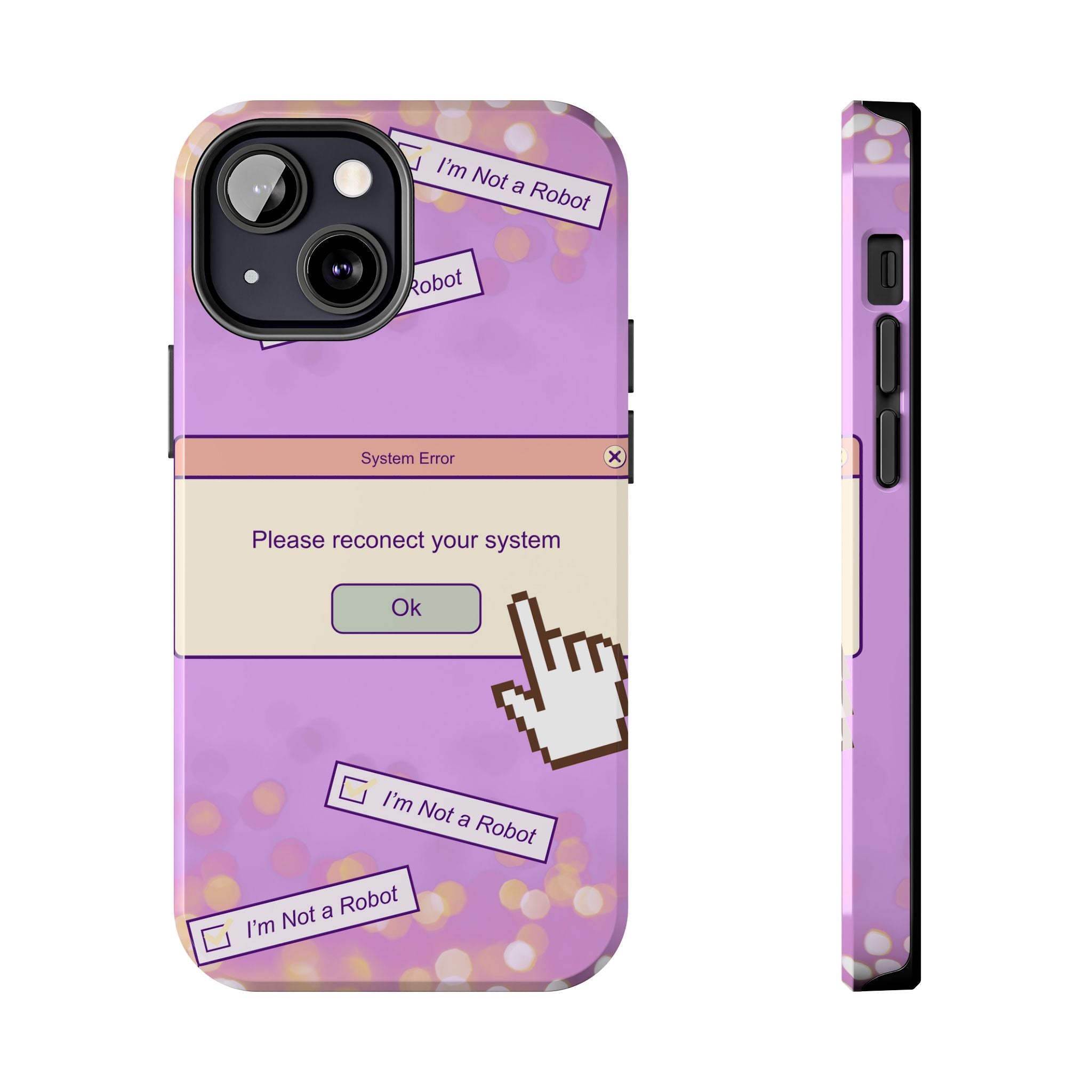 Y2K I’m Not a Robot System Error Phone Case 🤖💻📱