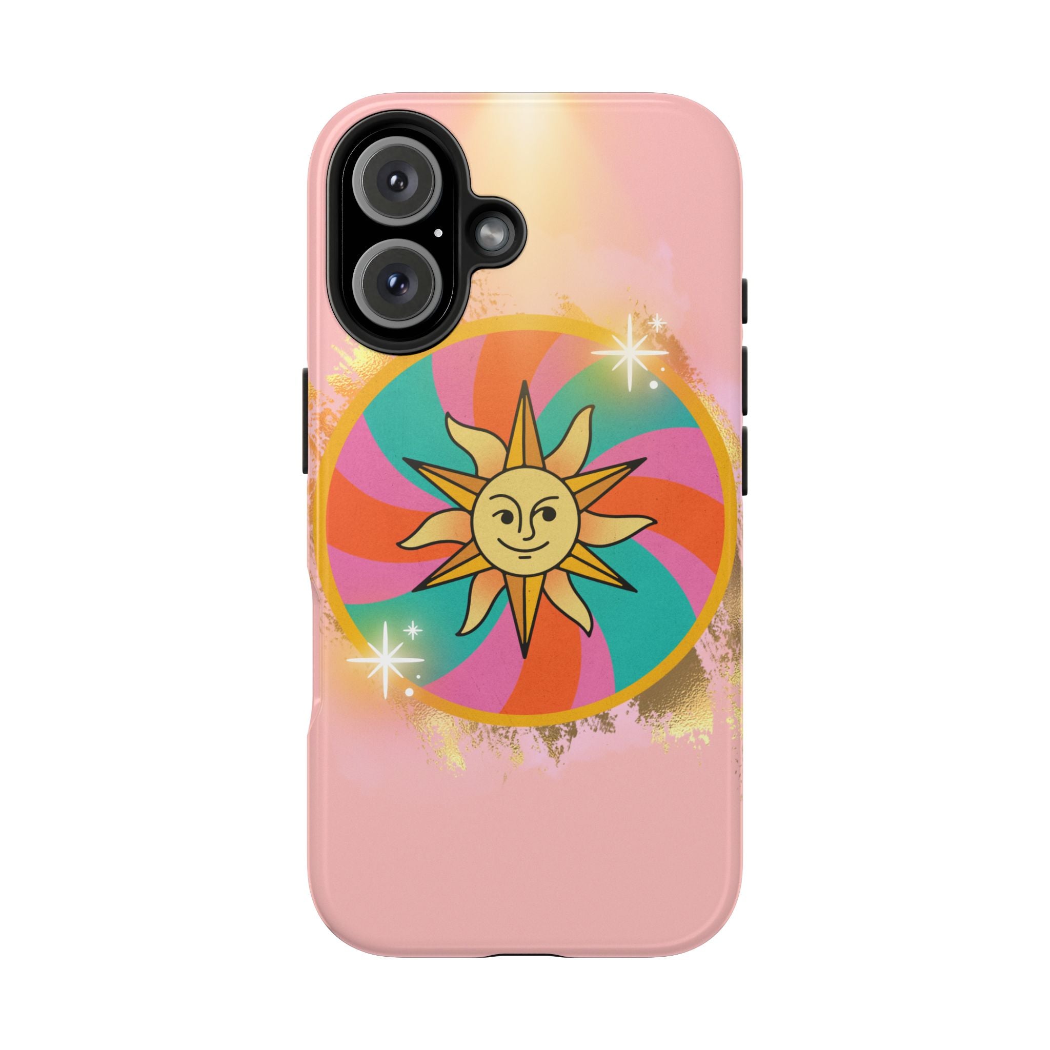 70s Sunshine Tarot Gold Mystical Phone Case 🔮☀️📱