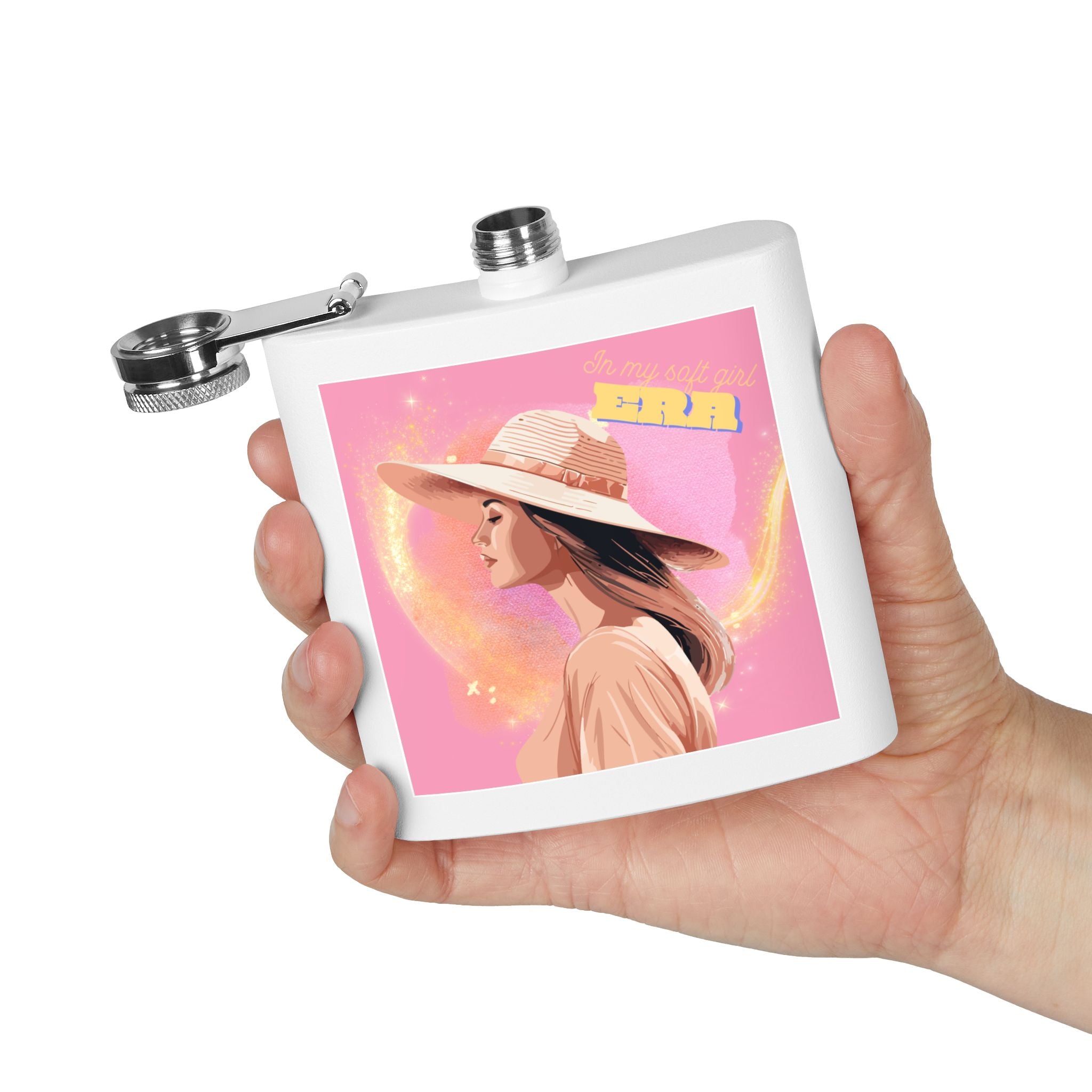 In My Soft Girl Era Pink Flask