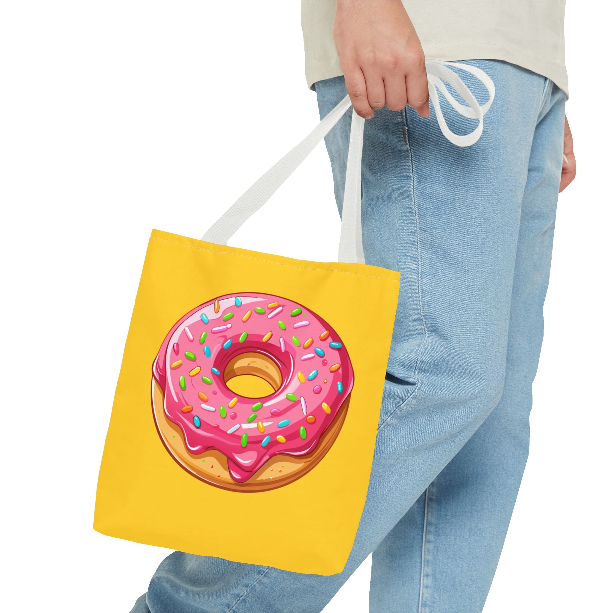 🍩 90s Donut Tote Bag – Bright Sprinkles 🍩