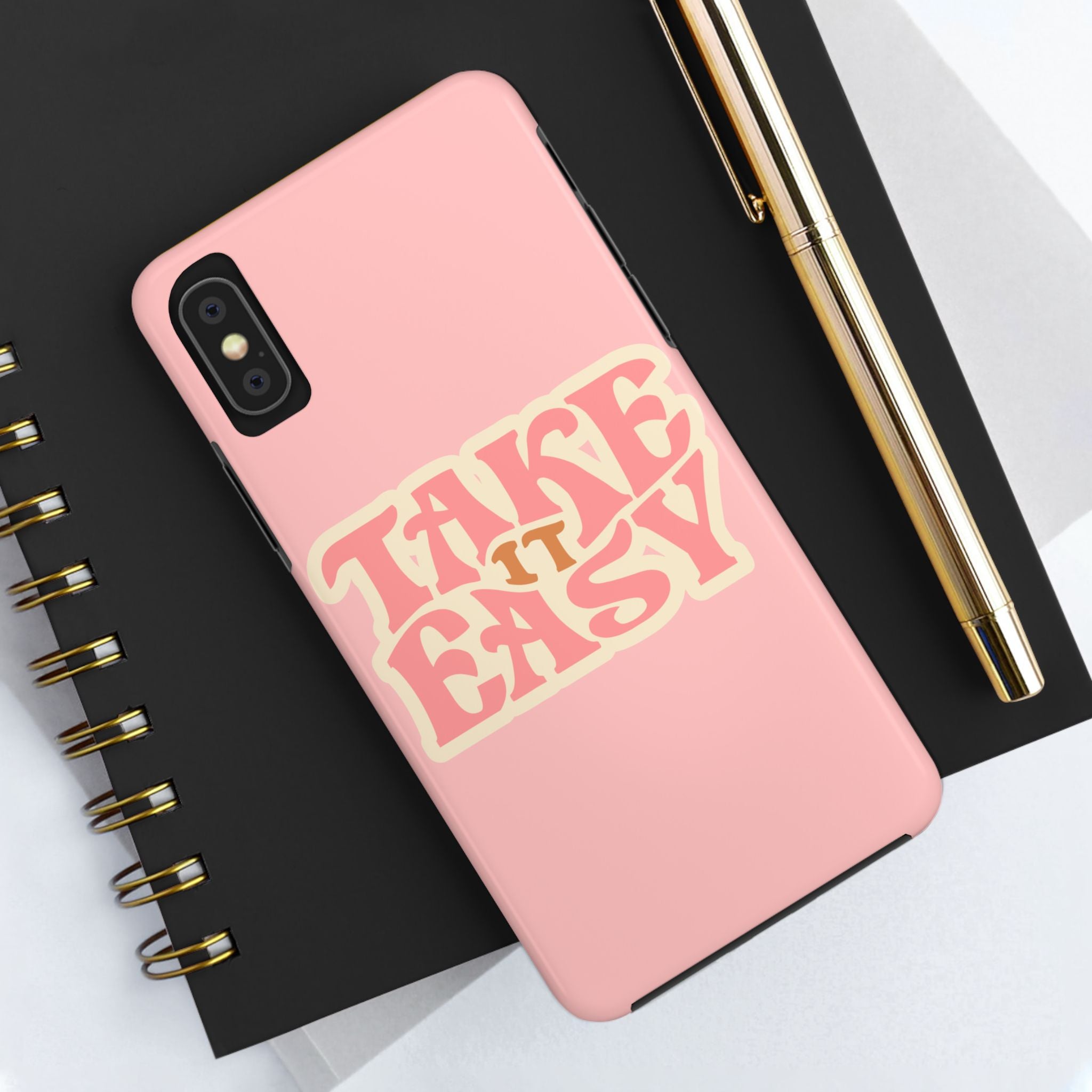 60s Pink Take It Easy Phone Case 🌸✌️📱
