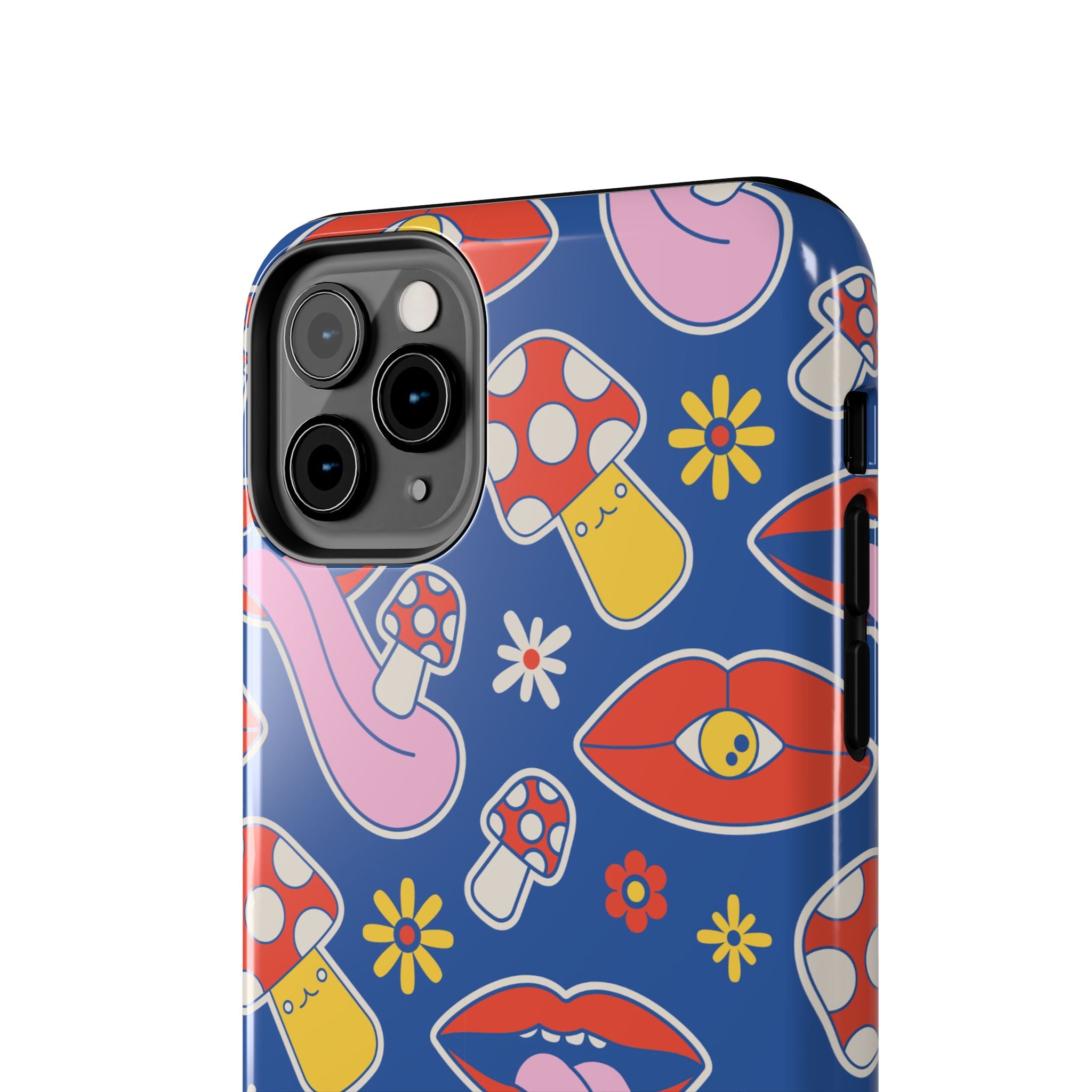 70s Lips Mushrooms Flower Power Phone Case 🌼💋🍄