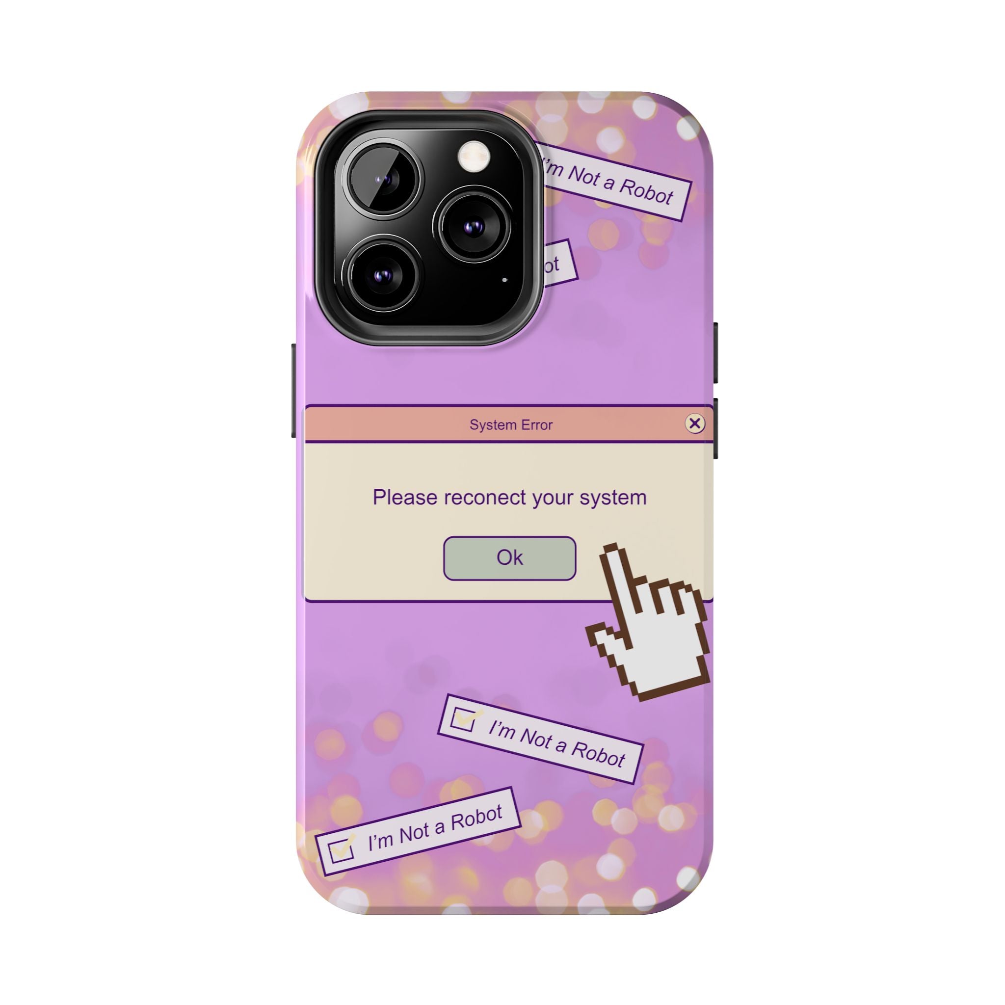 Y2K I’m Not a Robot System Error Phone Case 🤖💻📱
