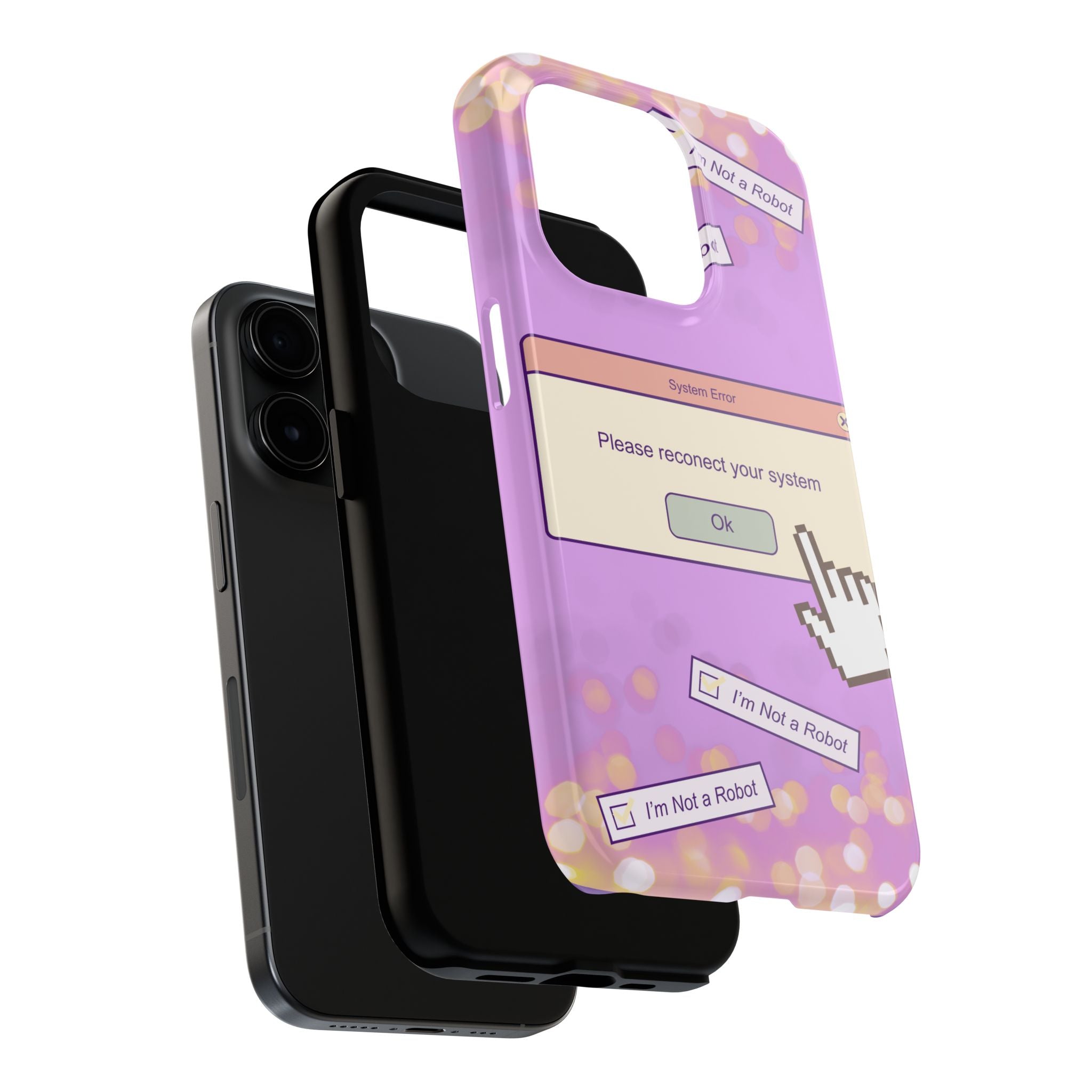 Y2K I’m Not a Robot System Error Phone Case 🤖💻📱