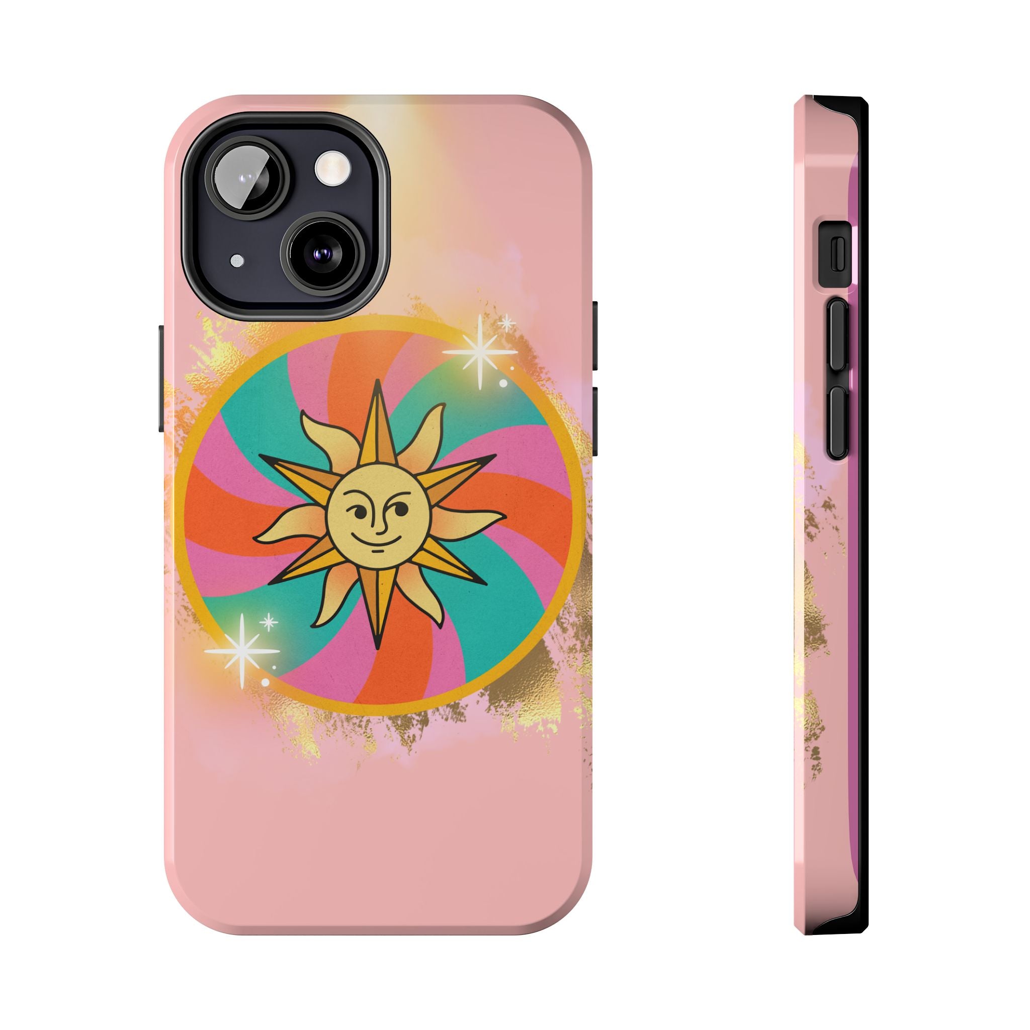70s Sunshine Tarot Gold Mystical Phone Case 🔮☀️📱
