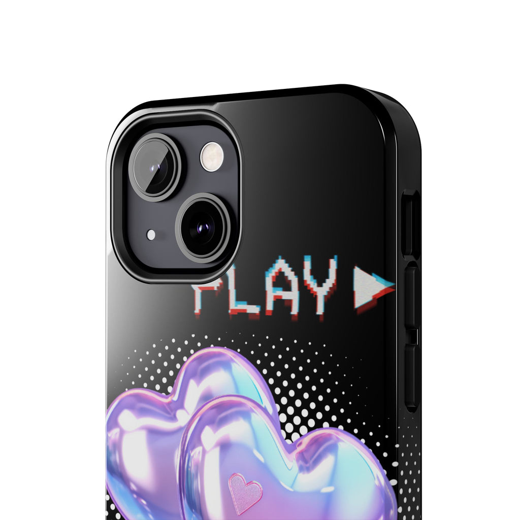 Y2K Black Play Barcode Phone Case 📱🖤
