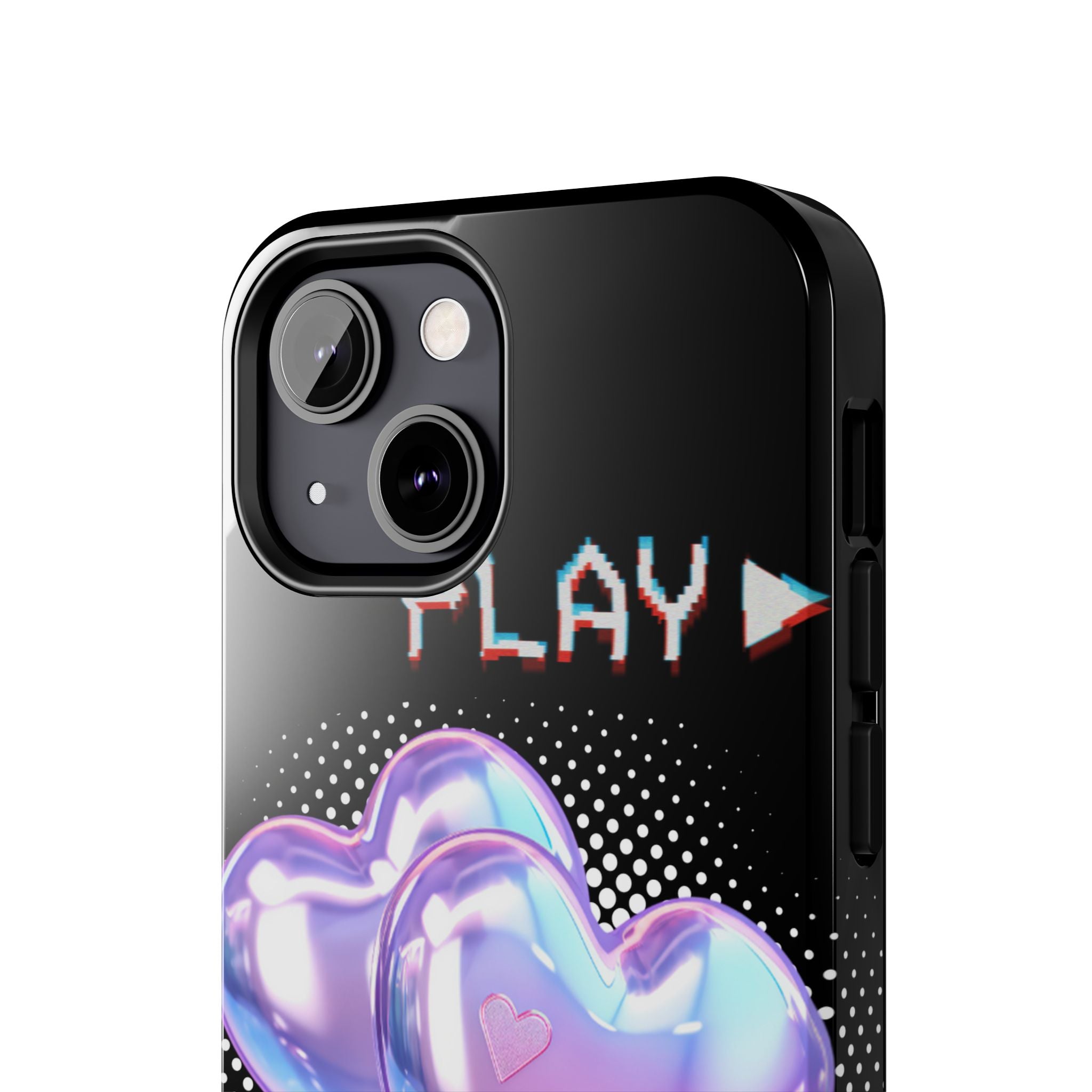 Y2K Black Play Barcode Phone Case 📱🖤