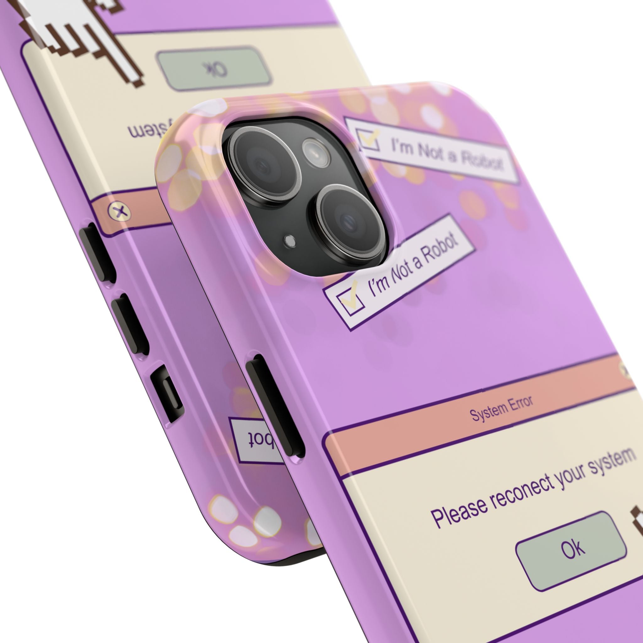 Y2K I’m Not a Robot System Error Phone Case 🤖💻📱