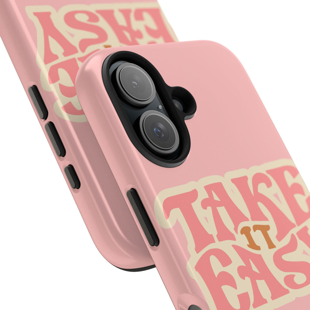 60s Pink Take It Easy Phone Case 🌸✌️📱