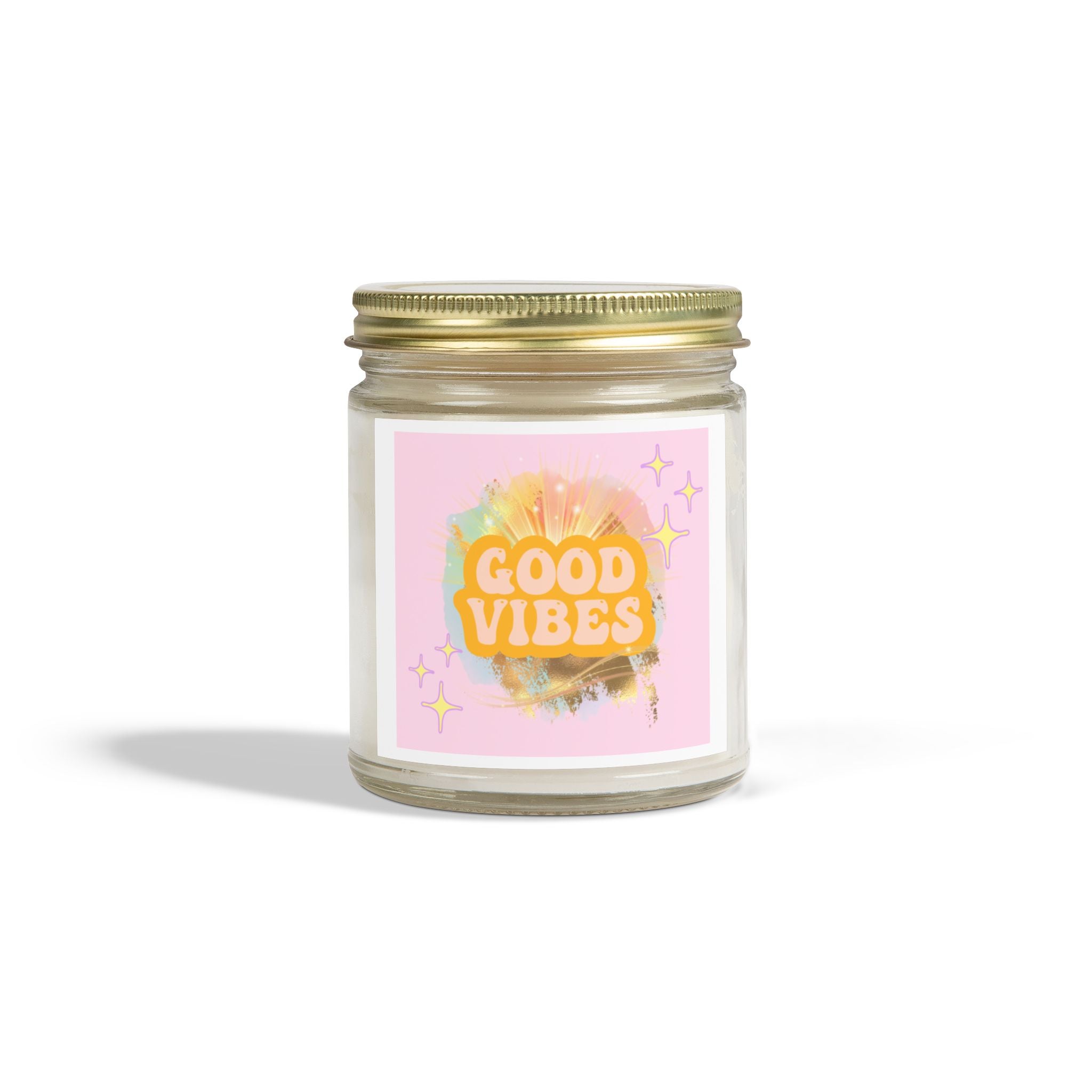60s–70s Good Vibes Candle ☮️🕯️