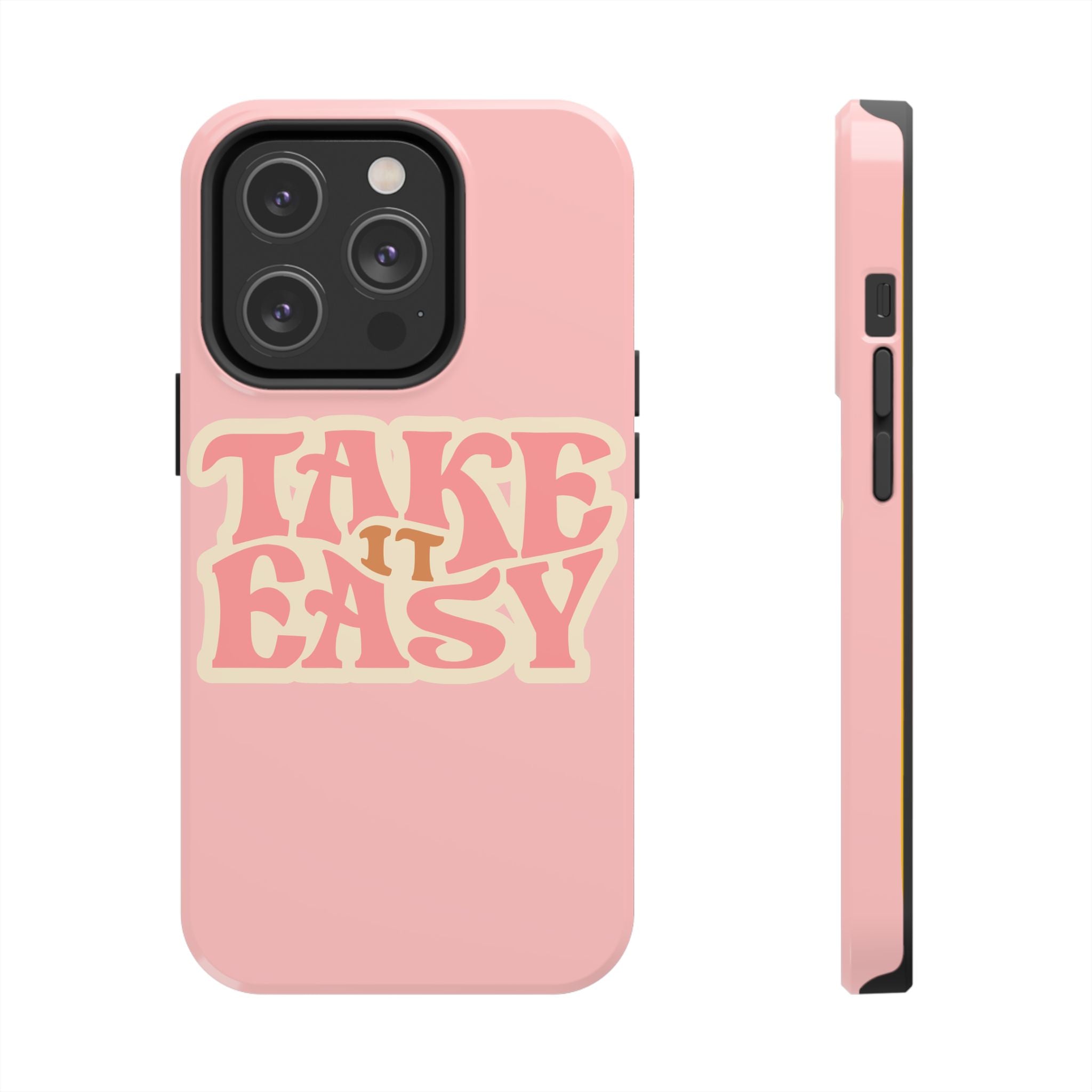 60s Pink Take It Easy Phone Case 🌸✌️📱