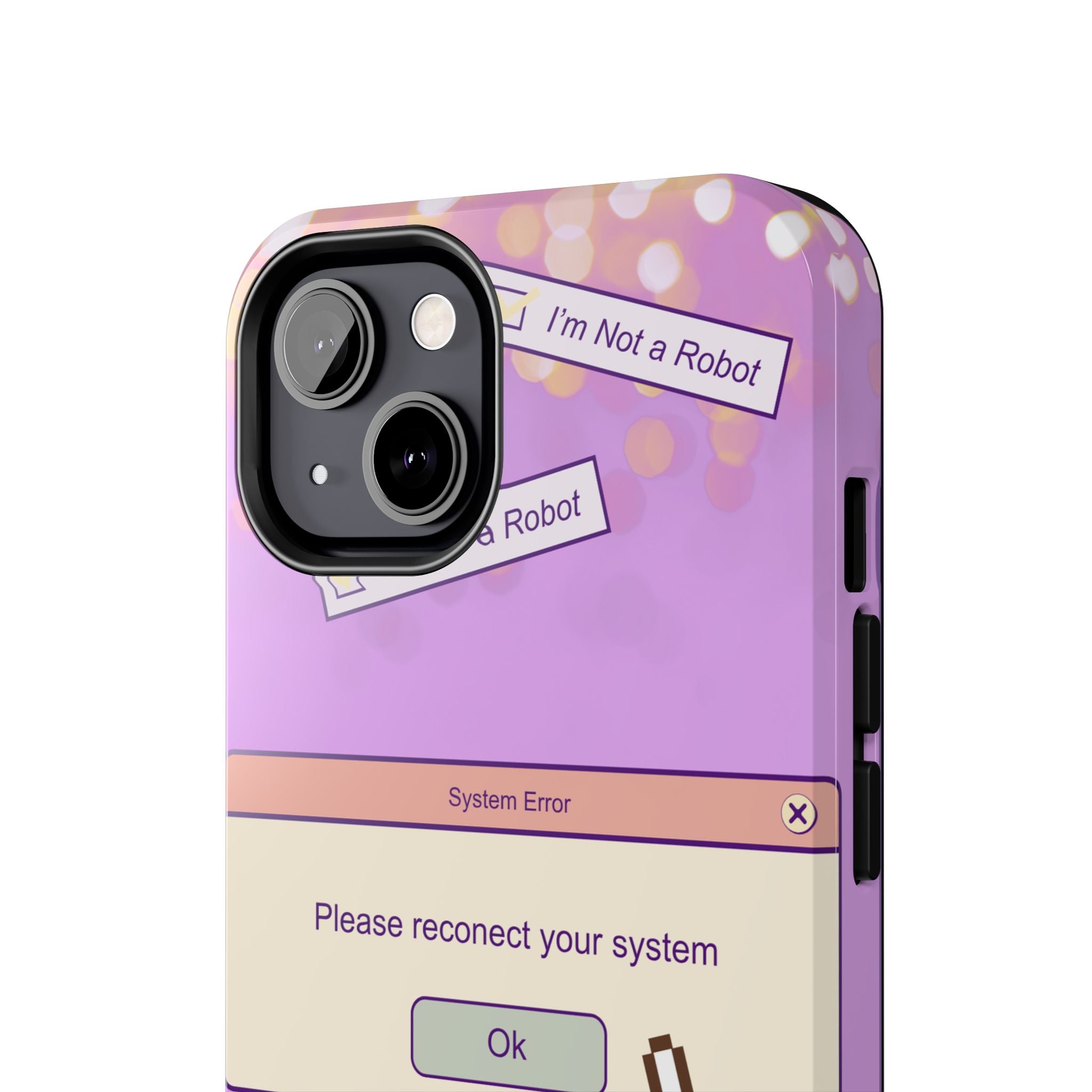Y2K I’m Not a Robot System Error Phone Case 🤖💻📱
