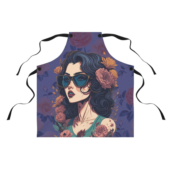 60s Vintage Floral Woman Cooking Apron 🌸👩‍🍳