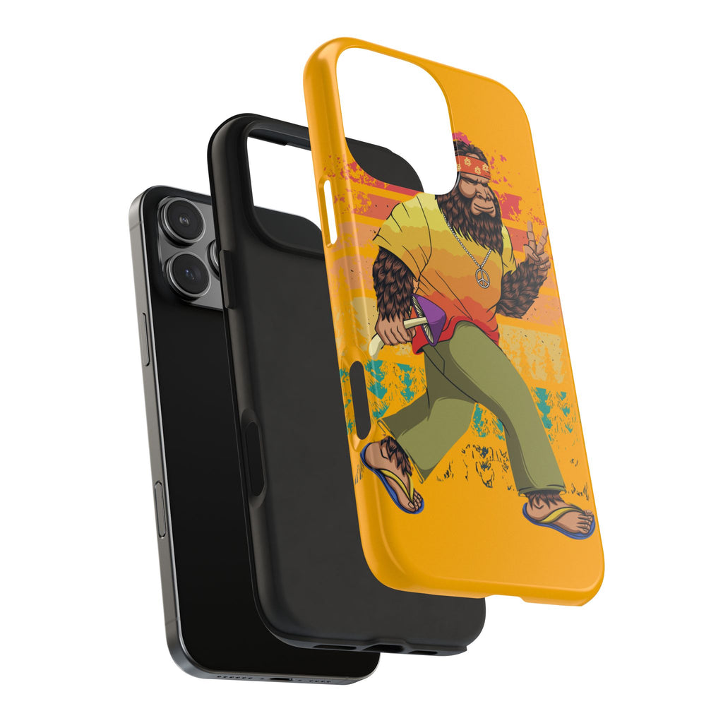 70s Bigfoot Mushroom Hunting Peace Phone Case 🍄✌️