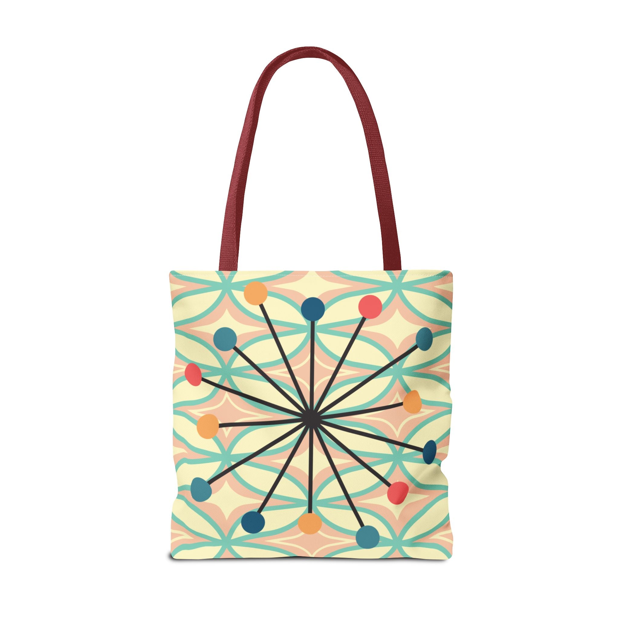 🐱 50s Retro Cat & Clock Tote Bag