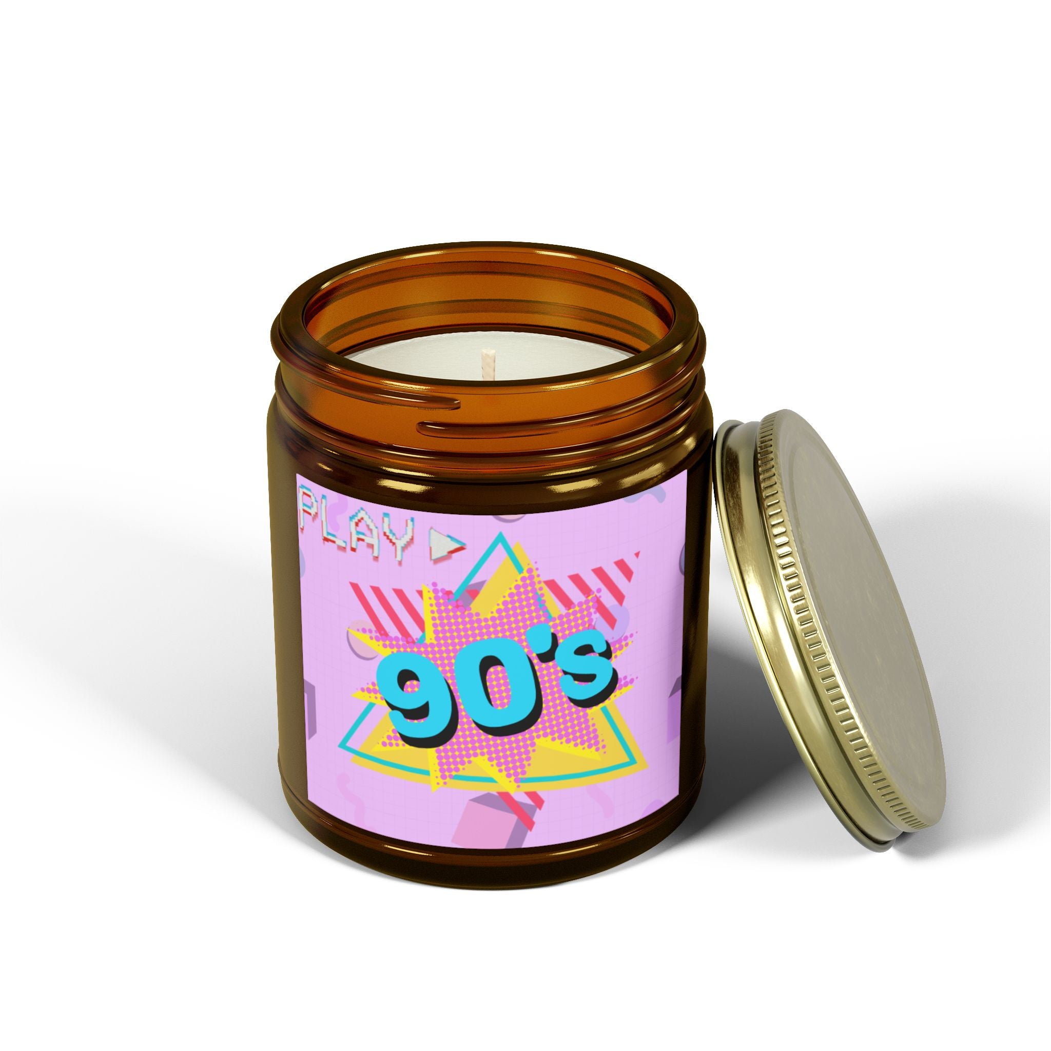 90s Play Button Candle 📼🕯️