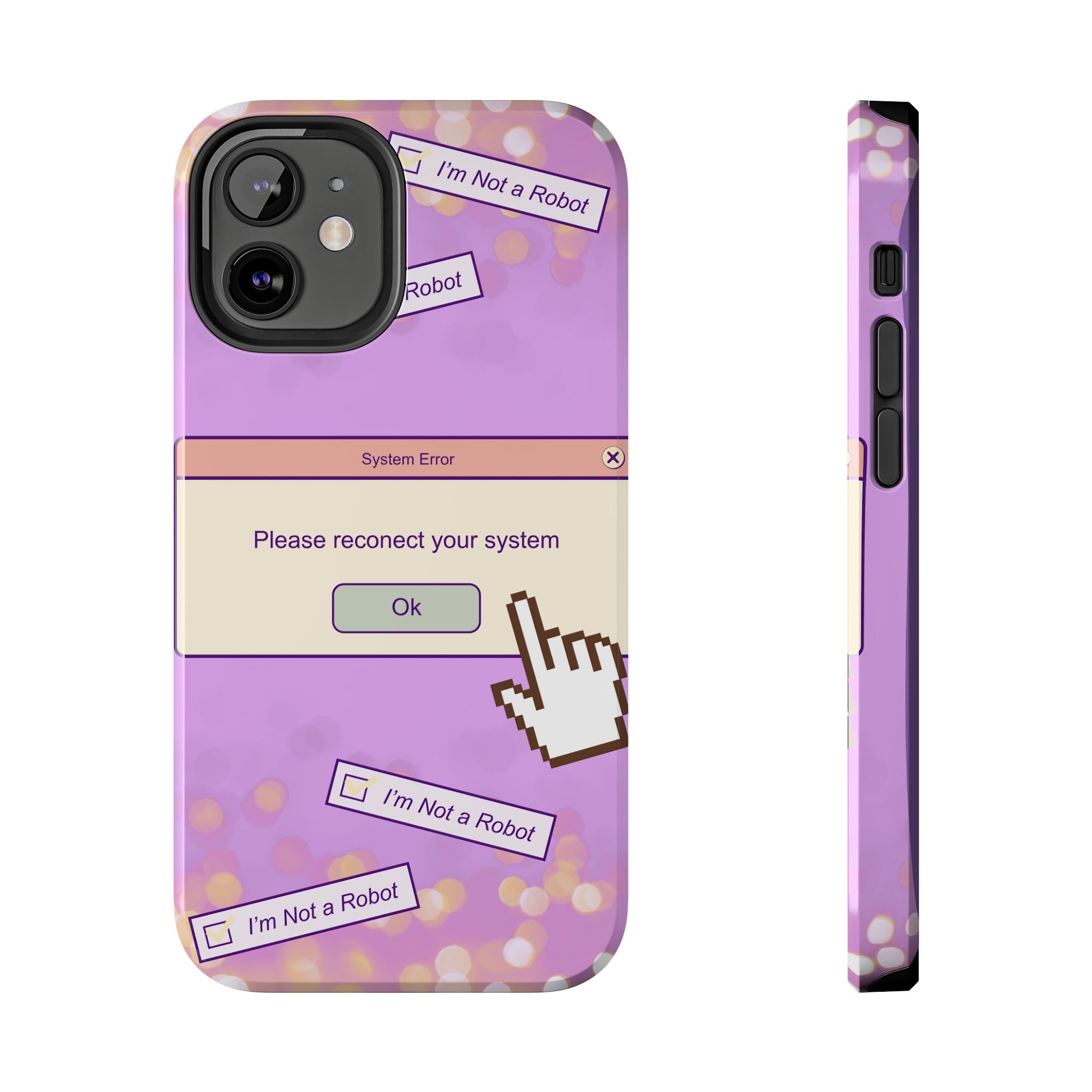 Y2K I’m Not a Robot System Error Phone Case 🤖💻📱