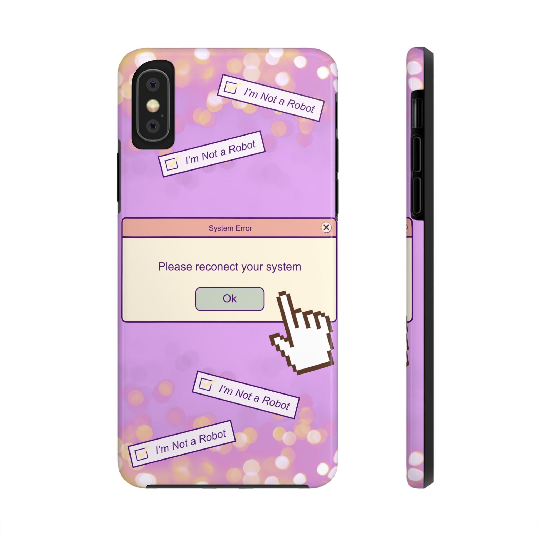 Y2K I’m Not a Robot System Error Phone Case 🤖💻📱
