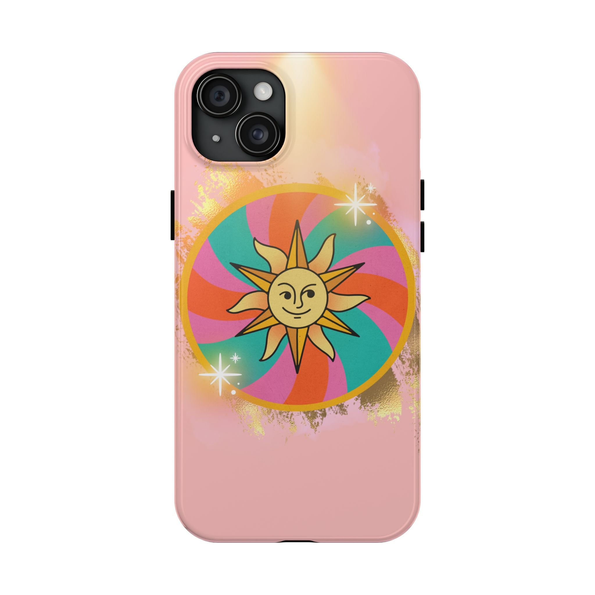 70s Sunshine Tarot Gold Mystical Phone Case 🔮☀️📱