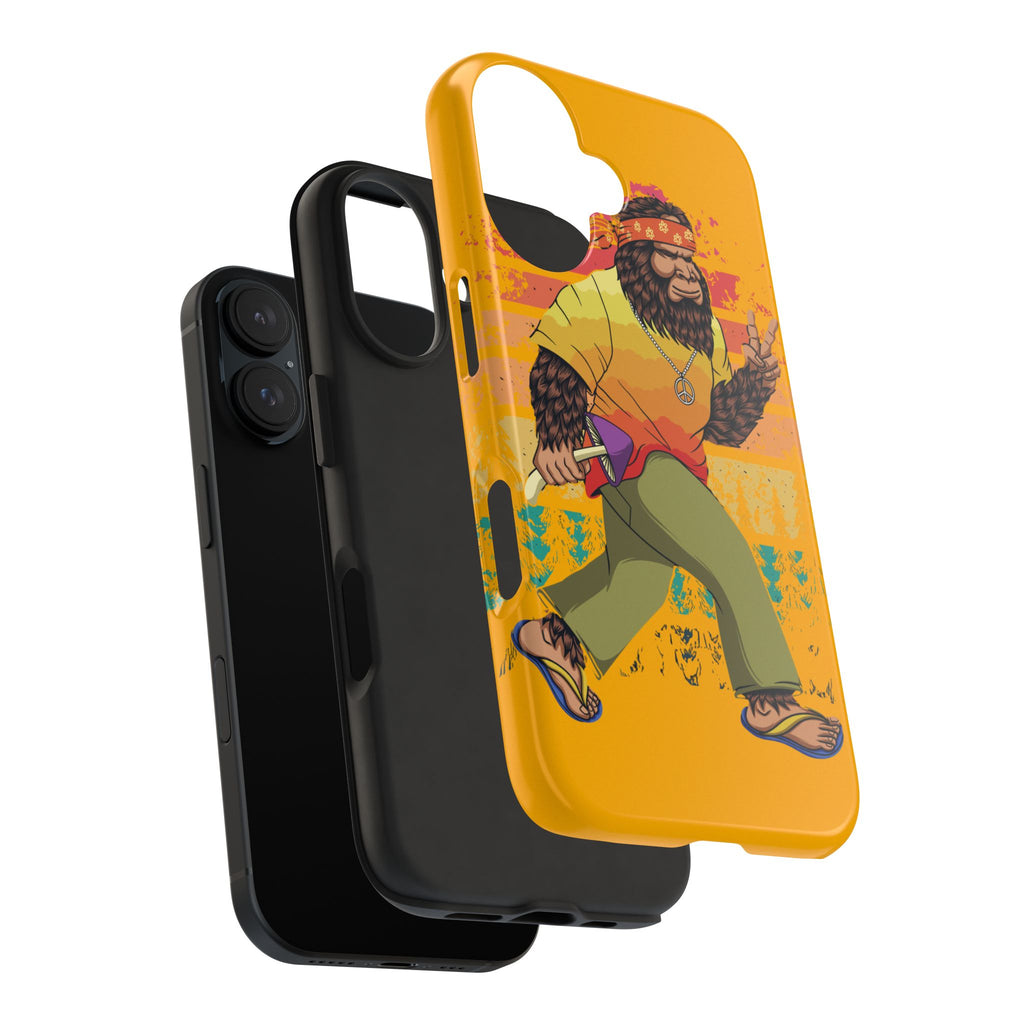 70s Bigfoot Mushroom Hunting Peace Phone Case 🍄✌️